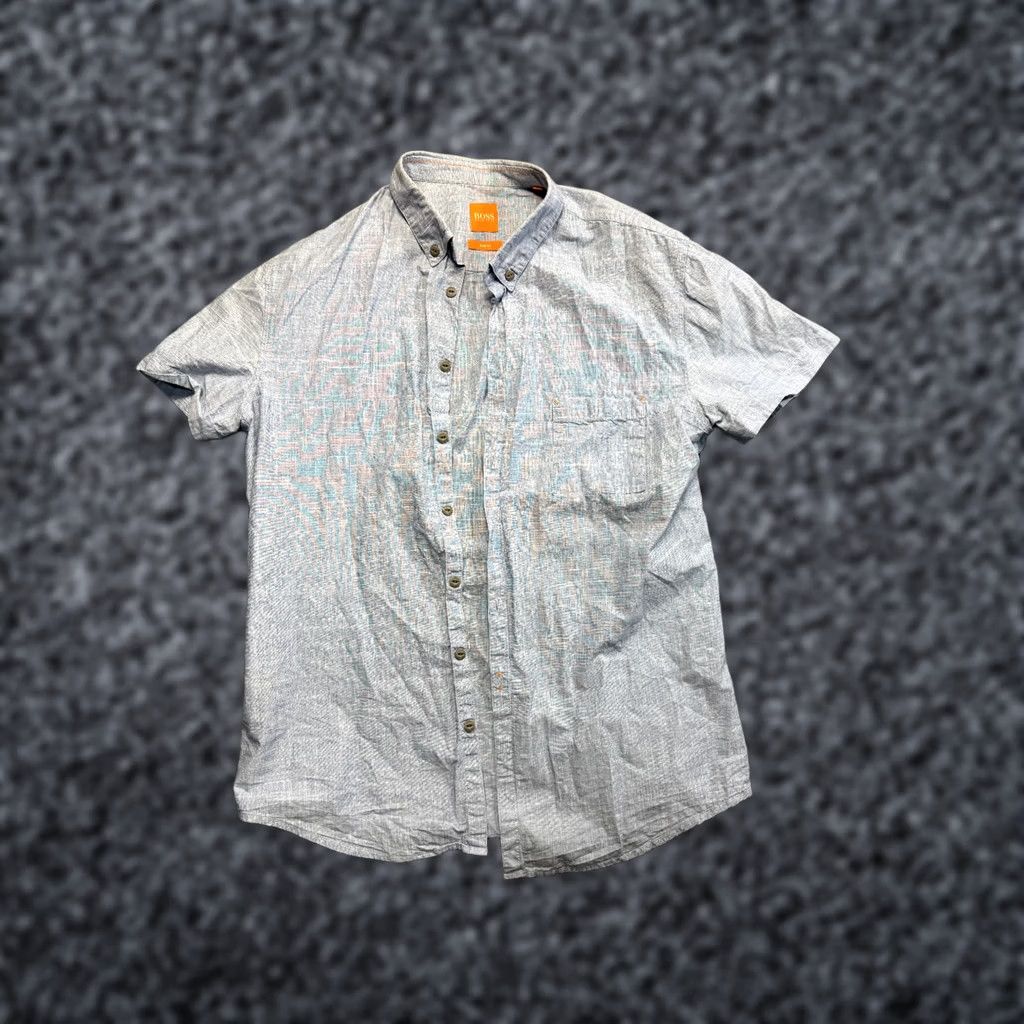 Hugo Boss Hugo Boss Blue button-up shirt Short Sleeve Mens L Size US L / EU 52-54 / 3 - 1 Thumbnail