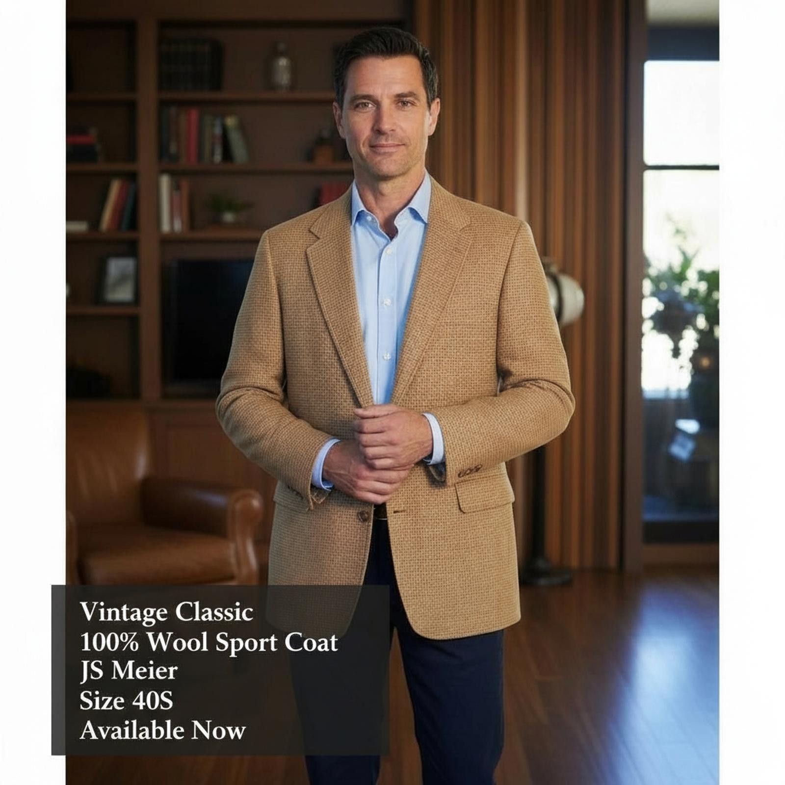 Other Vintage Classic 100% Wool Sport Coat Size 40S Size 40S - 1 Thumbnail