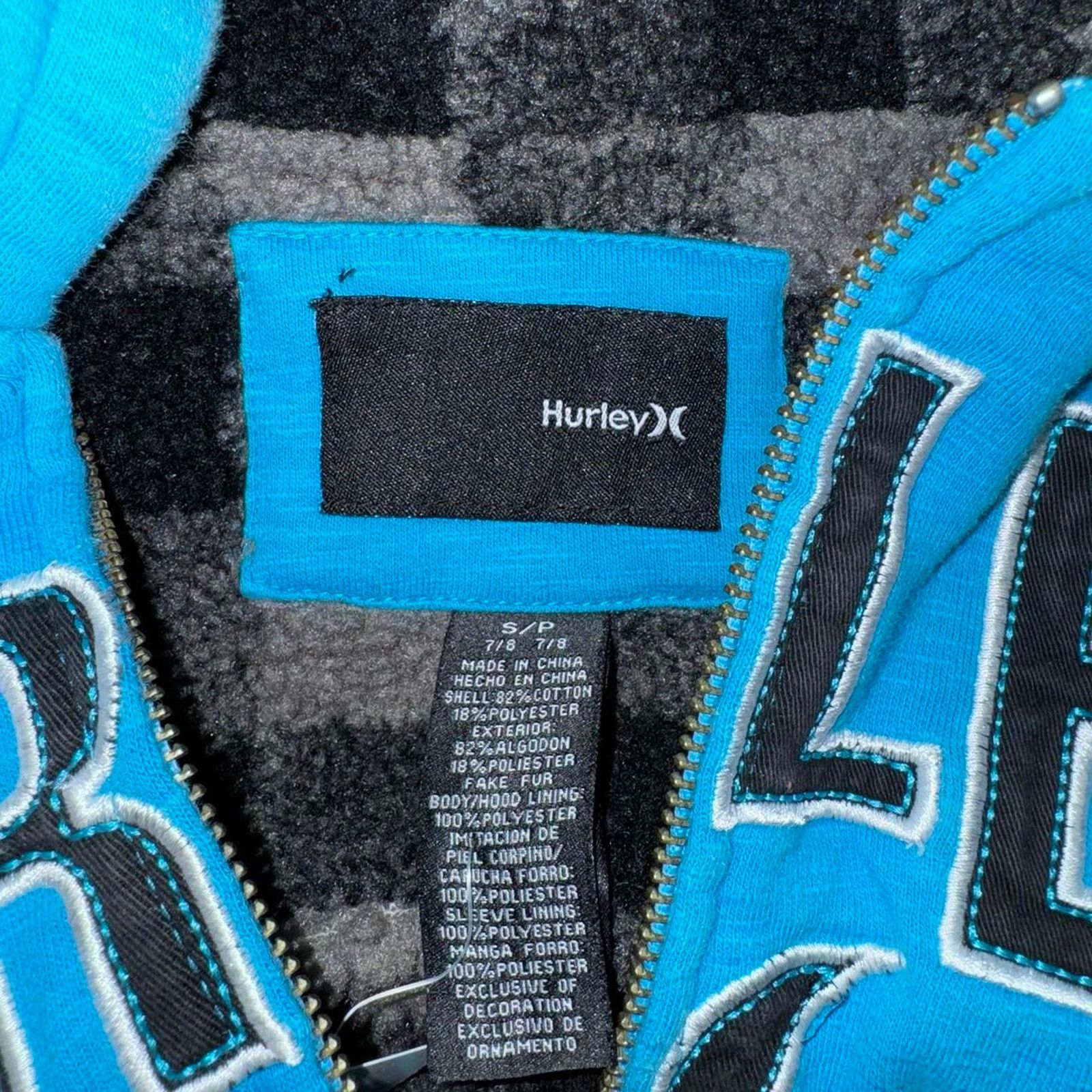 Hurley xSmall - Vintage y2k hurley sherpa lined hoodie Size US XS / EU 42 / 0 - 4 Thumbnail
