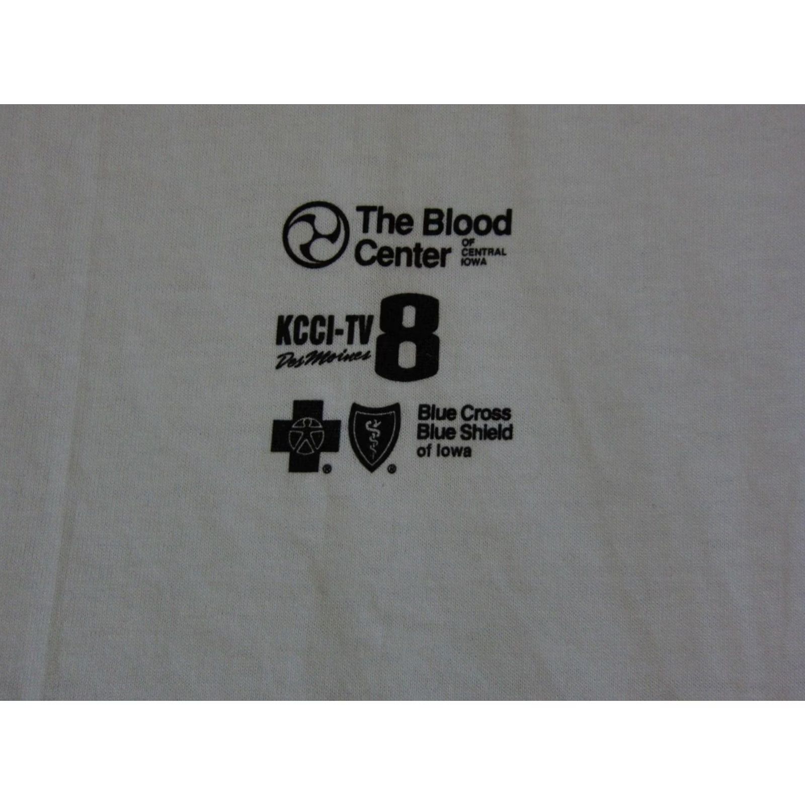 Vintage VINTAGE Screen Stars Shirt Mens Large White Give Blood Donar 90s Single Stitch Made in USA Size US L / EU 52-54 / 3 - 4 Thumbnail