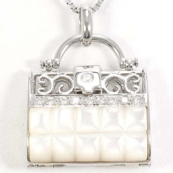 Other Other K18 White Gold Diamond Necklace 45cm Metal Necklace in Great Condition Size ONE SIZE - 1 Thumbnail
