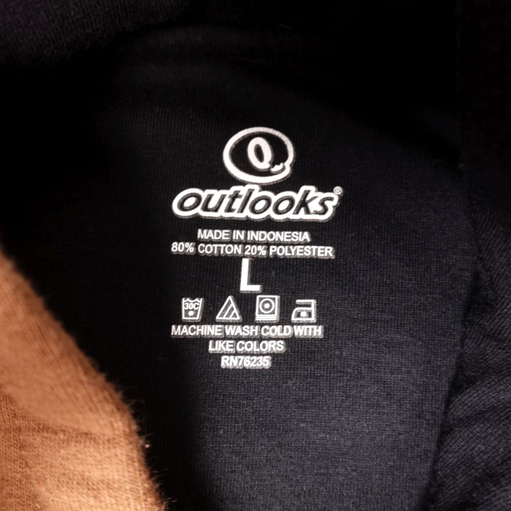 Vintage Outlooks Hoodie Mens Large Brown Pullover Graphic Hip Hop Y2K Grunge Sweatshirt Size US L / EU 52-54 / 3 - 2 Thumbnail