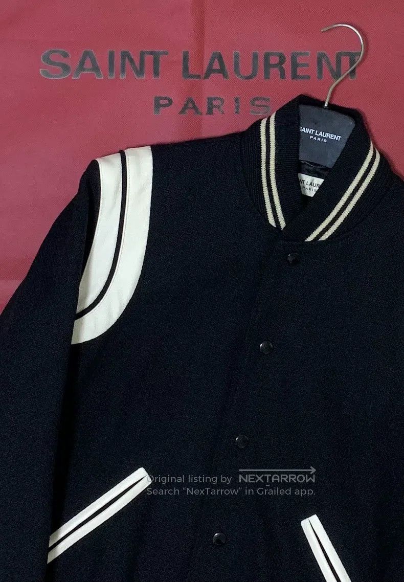Saint Laurent Paris Saint Laurent Paris Black and white wool patchwork basebal Size US M / EU 48-50 / 2 - 7 Thumbnail