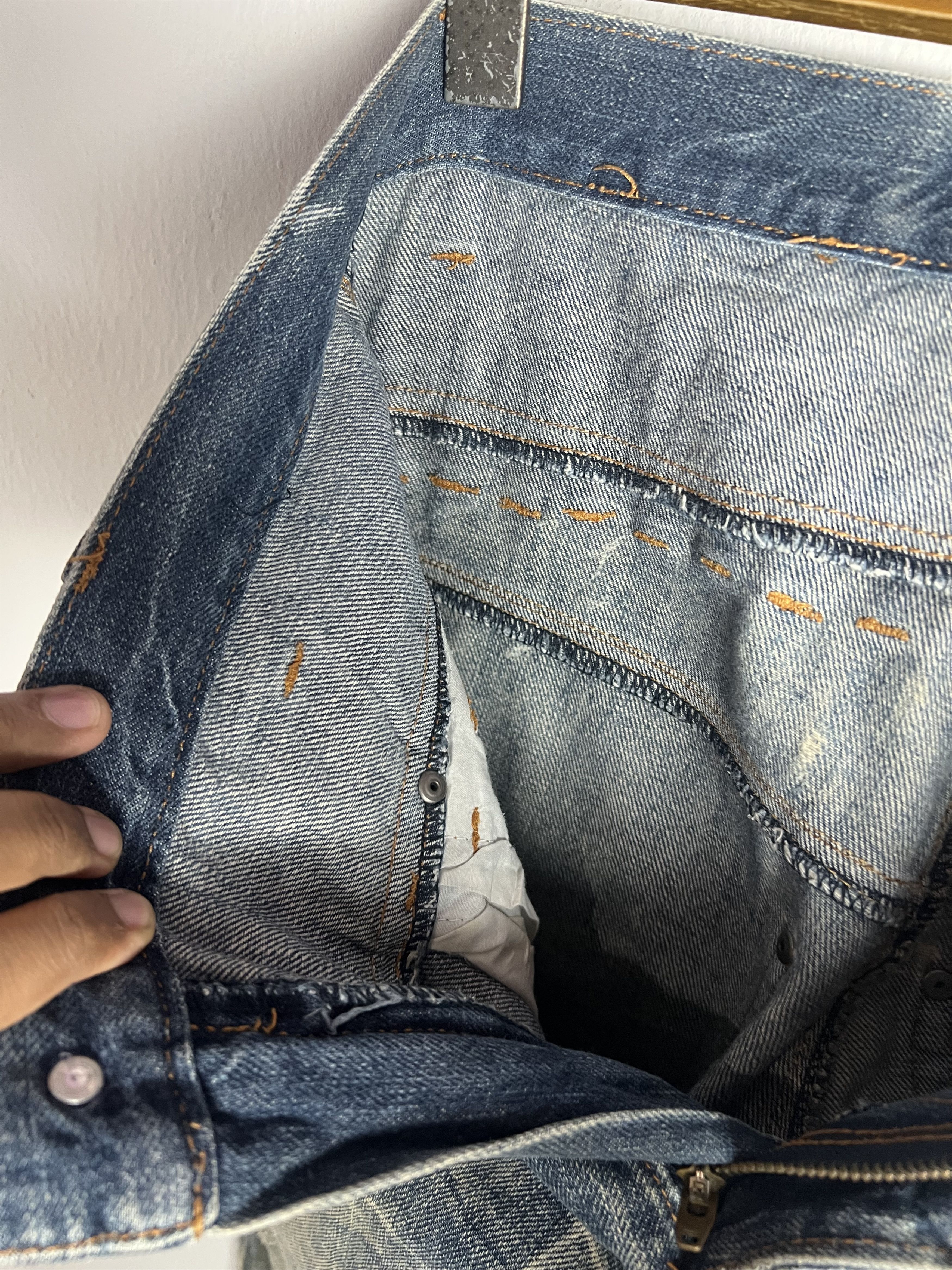 Unsound Rags Nylaus Double Waist Distressed Clawmark Denim Jeans Size US 30 / EU 46 - 16 Thumbnail