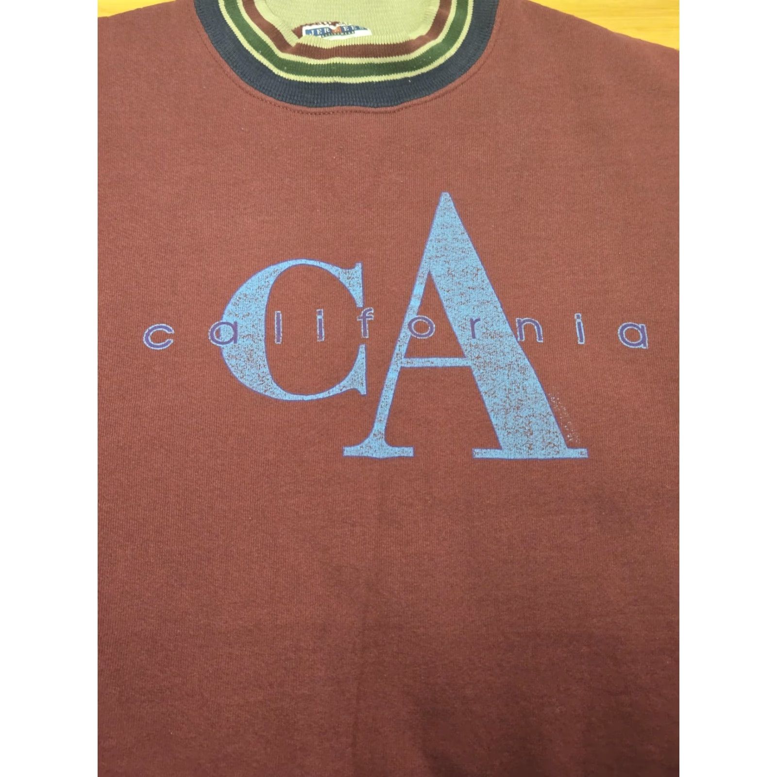 Jerzees VINTAGE California Sweatshirt Mens Large Maroon Jerzees Made USA Graphic 90s Size US L / EU 52-54 / 3 - 4 Thumbnail