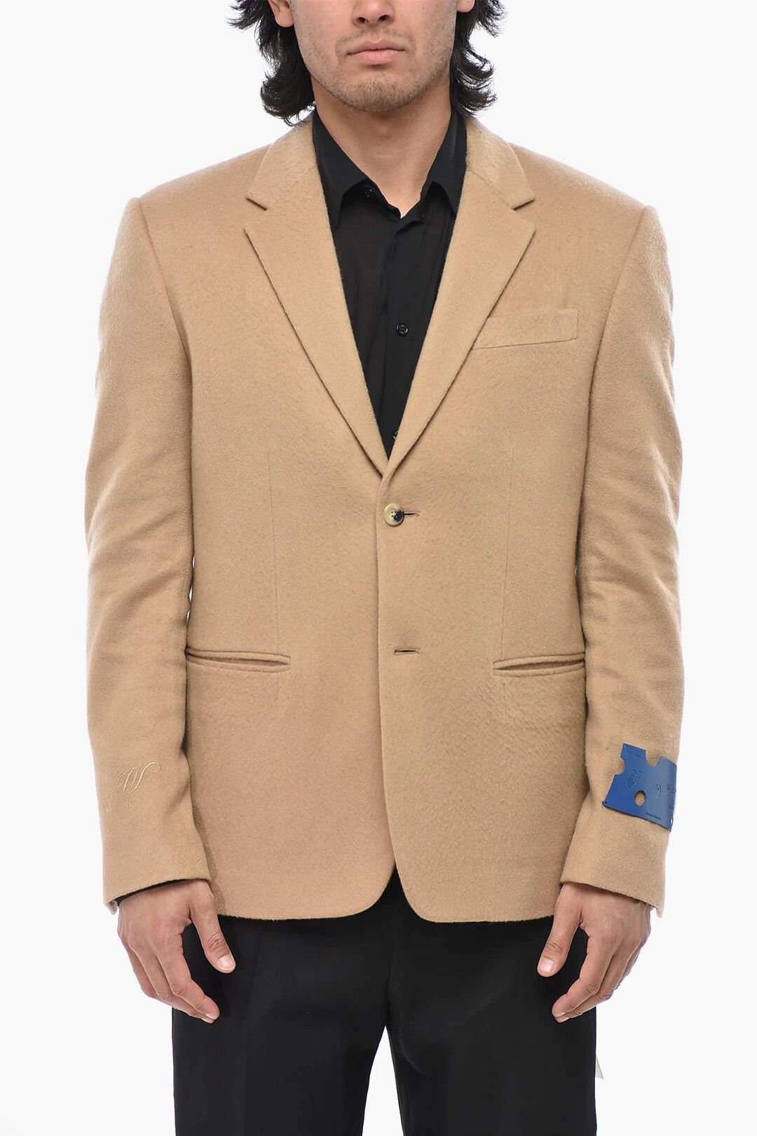 Off-White og1mm0426 Cashmere Blazer in Beige Size US M / EU 48-50 / 2 - 1 Thumbnail