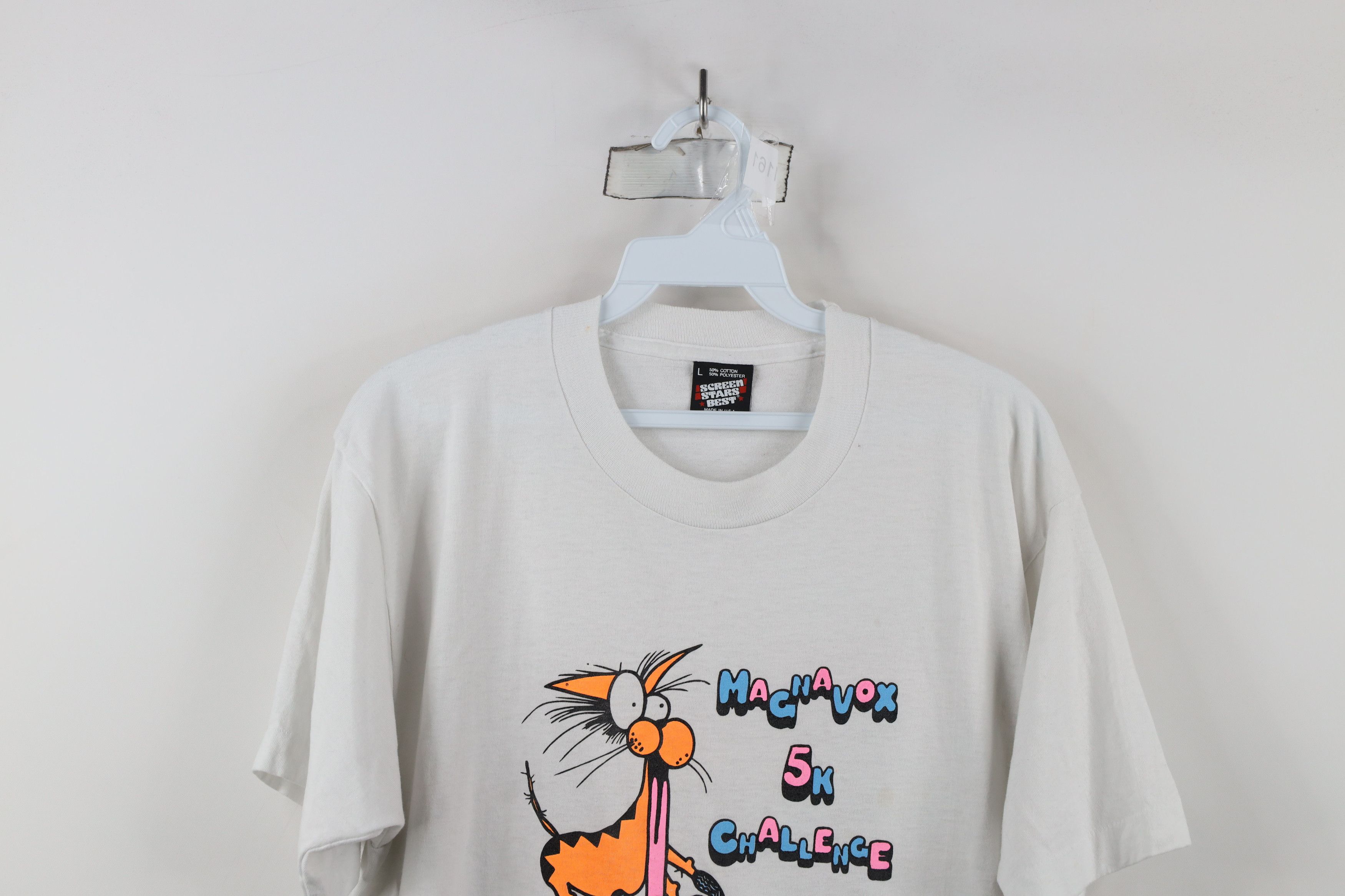 Vintage Vintage 90s Streetwear Challenge Road Race Cat T-Shirt USA Size US L / EU 52-54 / 3 - 2 Thumbnail