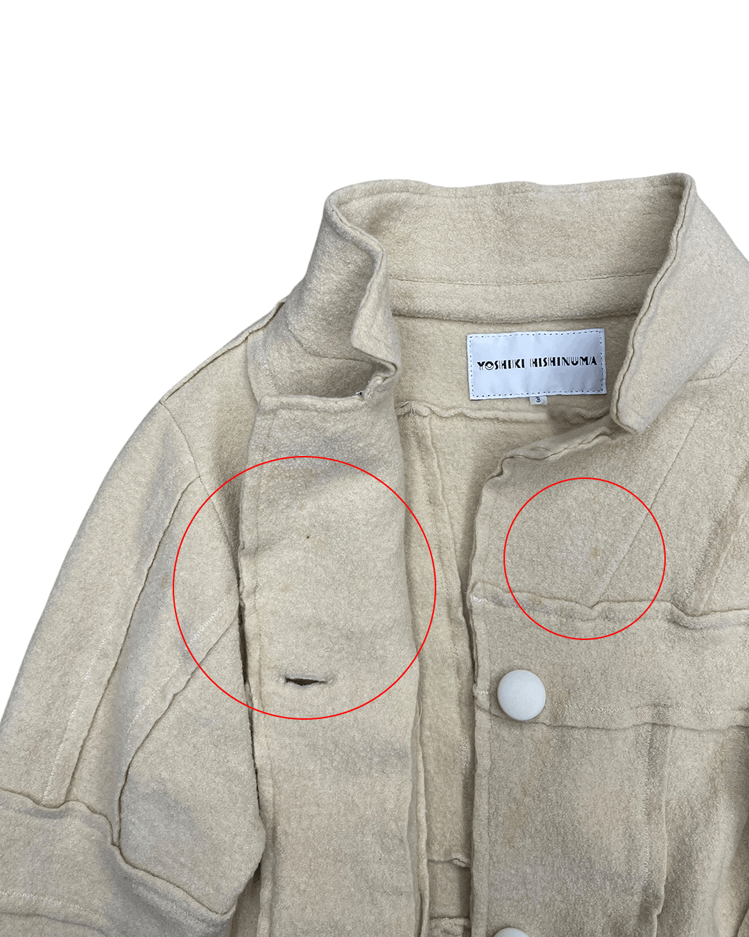 Japanese Brand Yoshiki Hishinuma Raw Edge Felt Jacket Size L / US 10 / IT 46 - 7 Thumbnail
