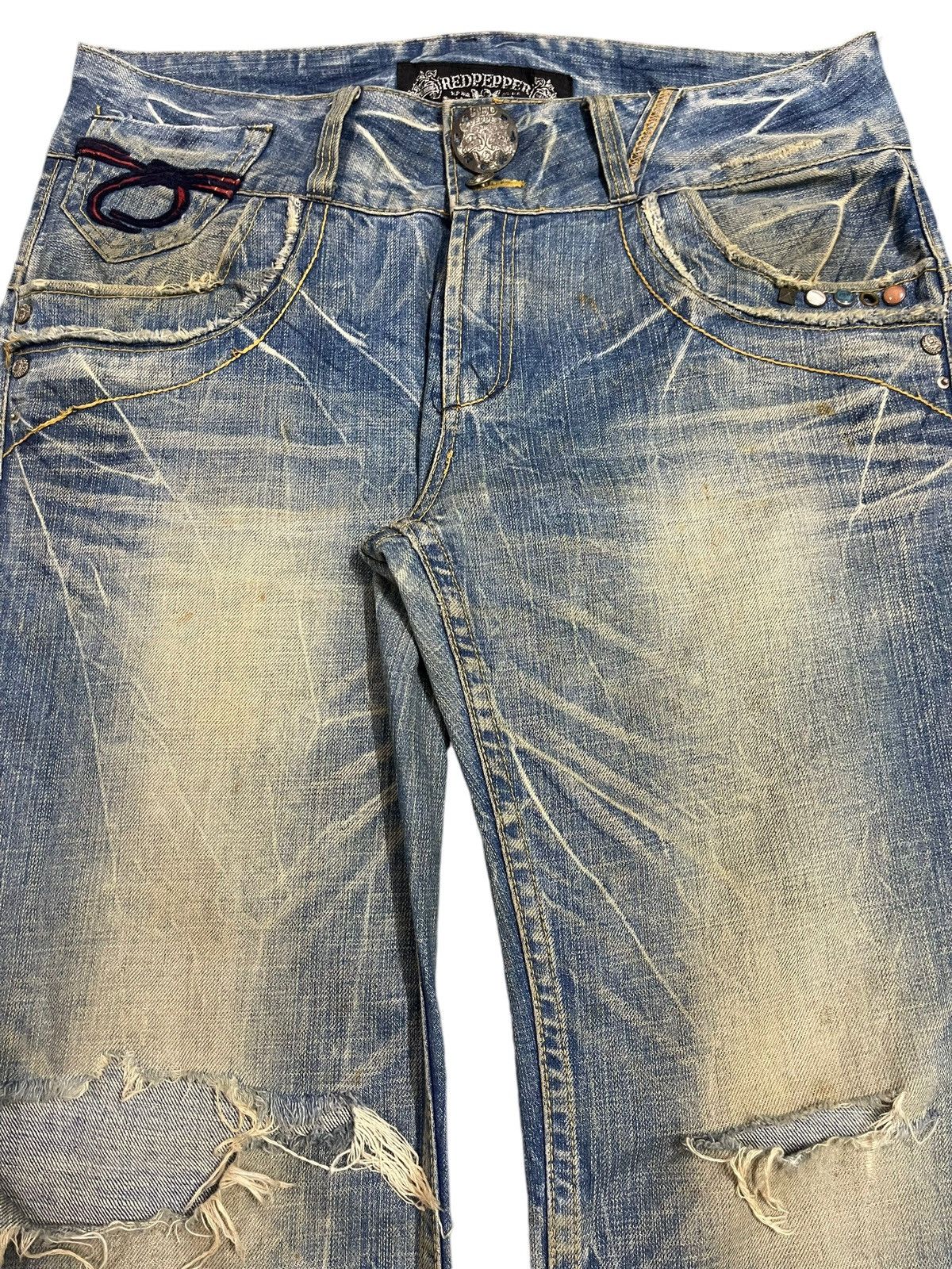 14th Addiction Vintage Japanese Brand Mud Wash Distressed Style Loose Jeans Size US 38 / EU 54 - 4 Thumbnail