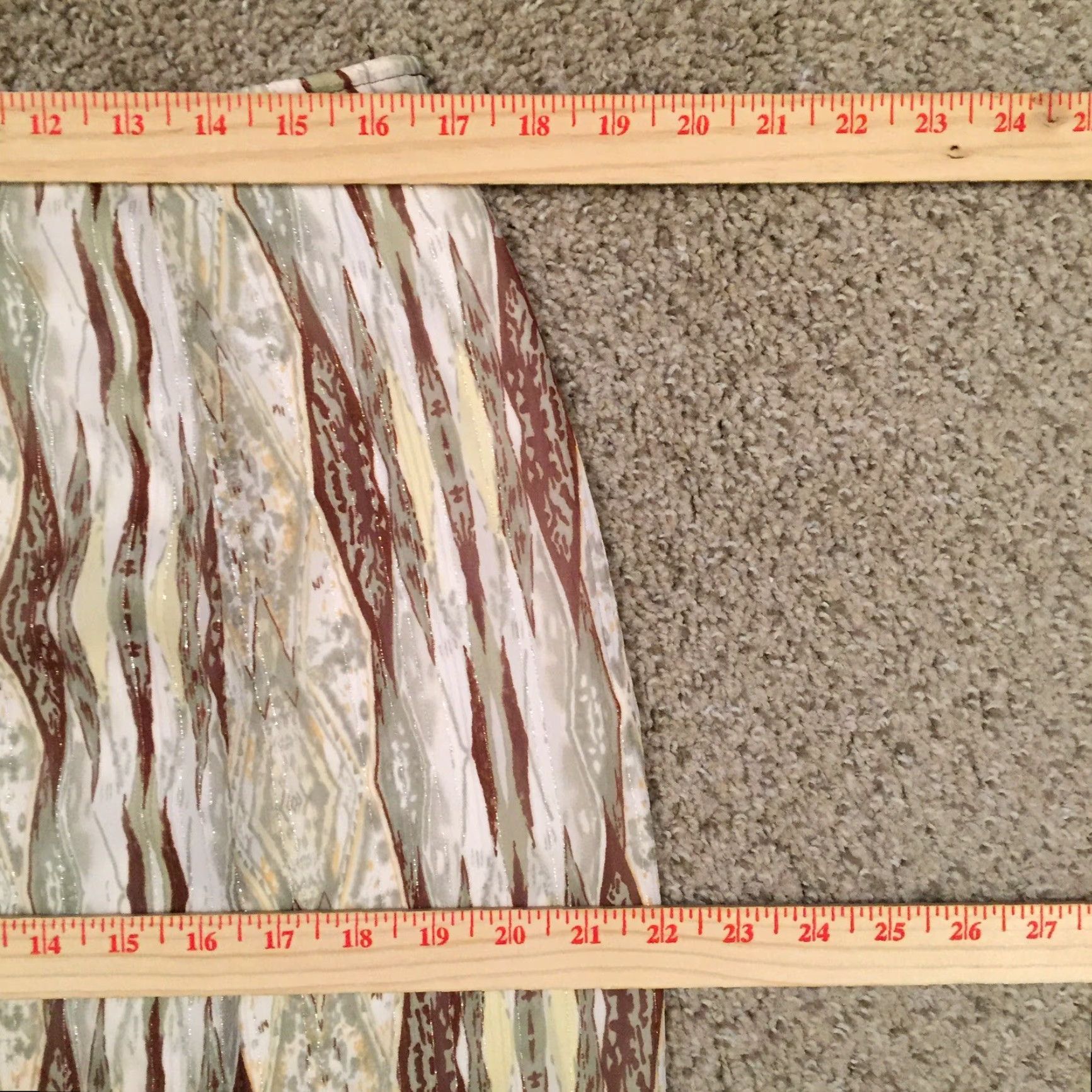 Vintage Dressbarn Skirt A-Line Midi Lined Brown Geometric Polyester Dressbarn Women Adult Regular Size L Size 36" / US 14 / IT 50 - 3 Thumbnail