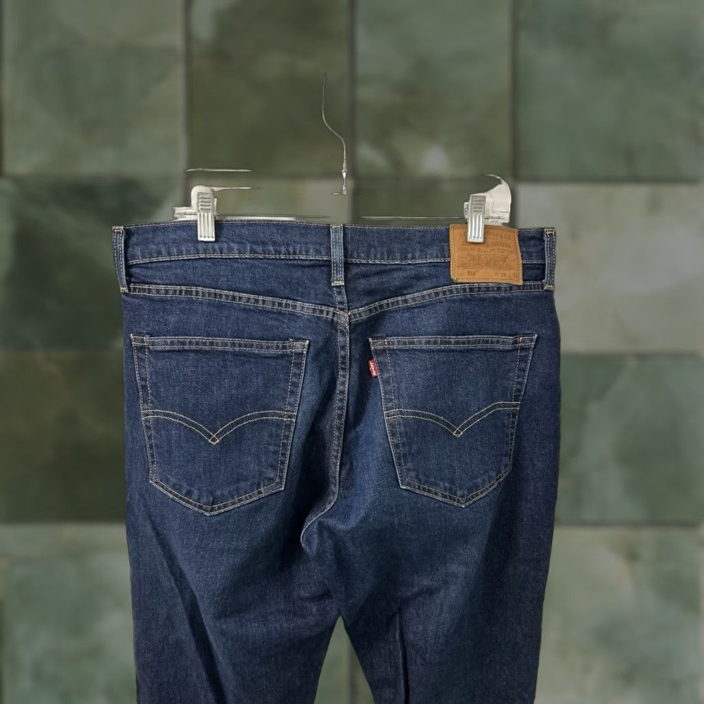 Levi's Levi's Premium 514 Jeans Mens 36x30 Dark Wash Indigo Denim Straight Fit Blue Size US 36 / EU 52 - 1 Thumbnail