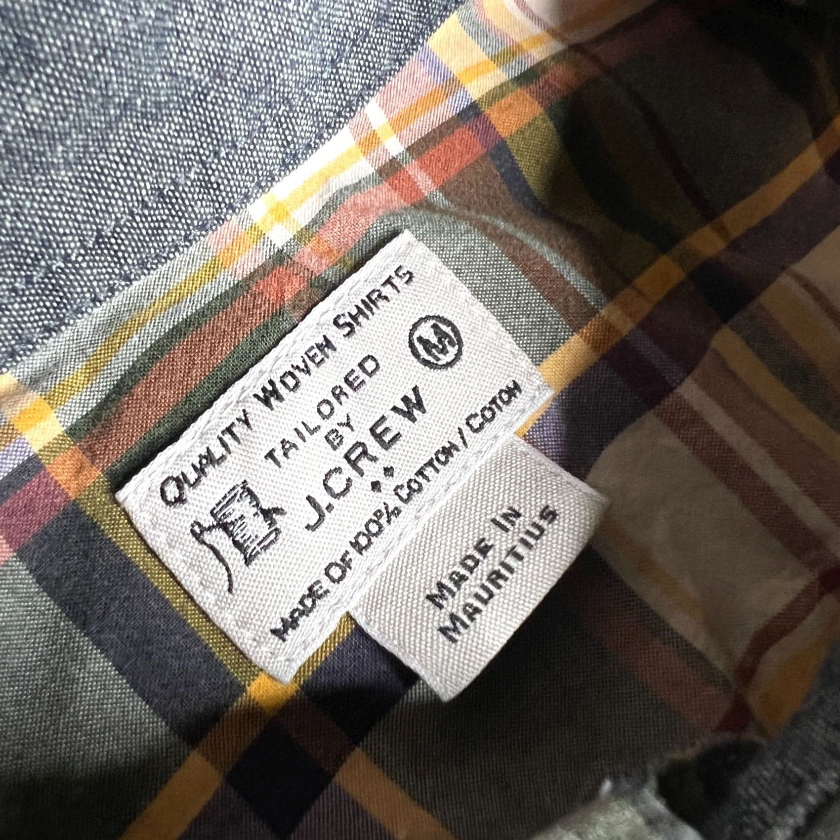 J.Crew J.CREW Tailored Shirt Mens M Yellow Green Plaid Cotton Button-Down Long Sleeve Size US M / EU 48-50 / 2 - 5 Thumbnail