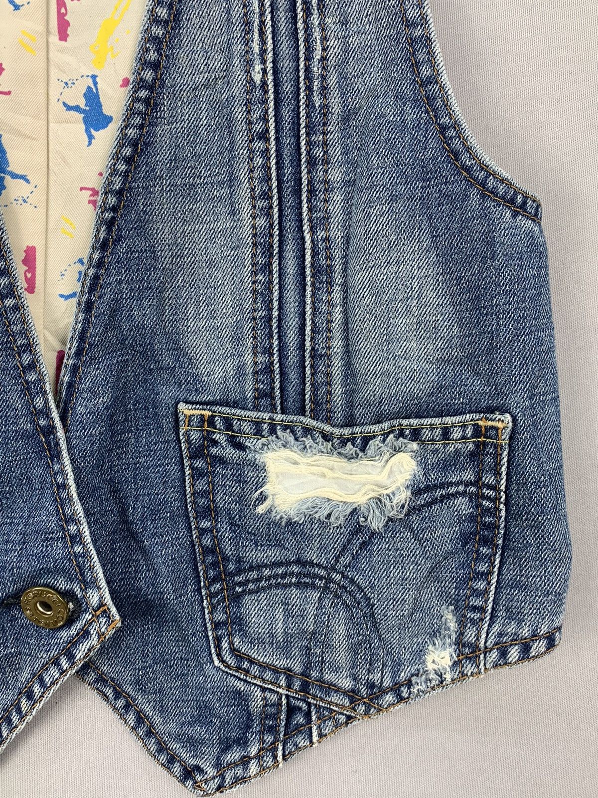 Fiorucci Fiorucci Denim Vest Jacket Size S / US 4 / IT 40 - 4 Thumbnail