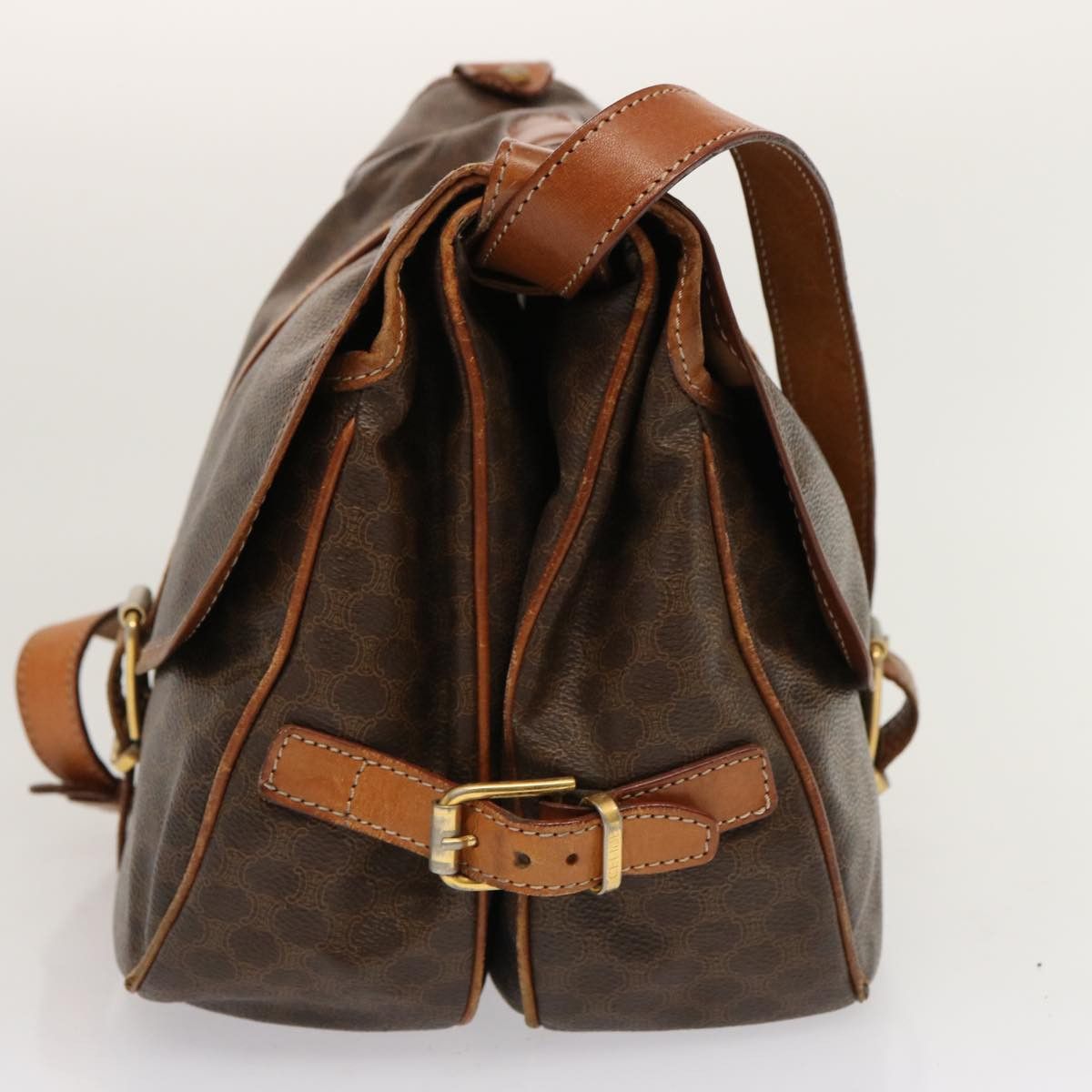 Celine CELINE Macadam Canvas Shoulder Bag Pvc Brown Size ONE SIZE - 5 Thumbnail