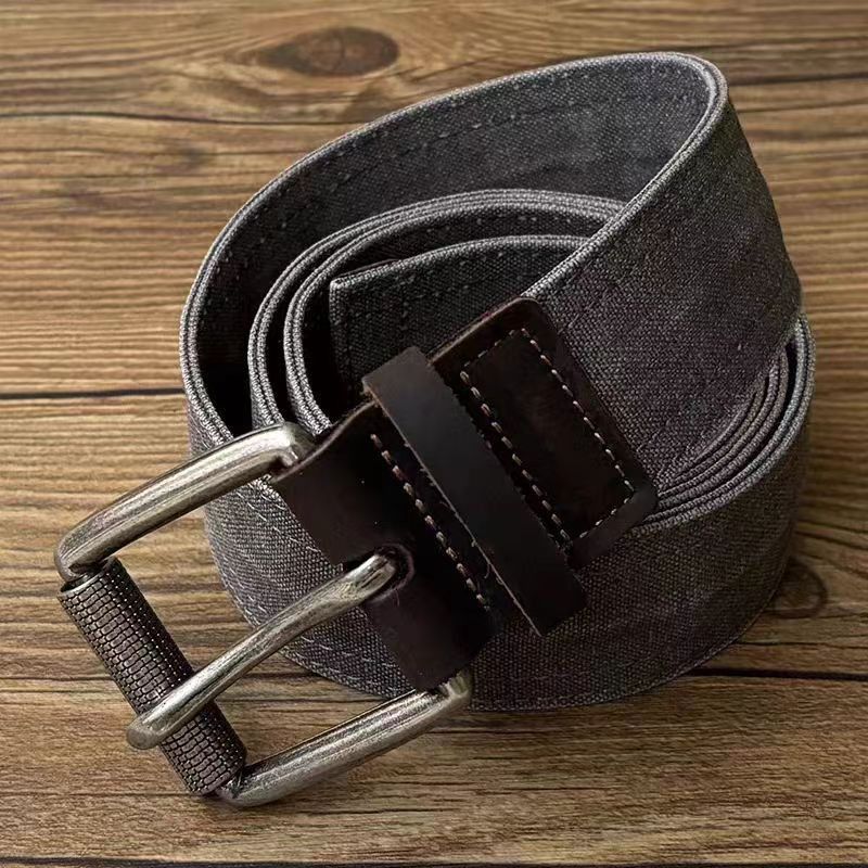 Japanese Brand × Vintage Street Vintage 47 Inch Wide Canvas Gray Belt Size ONE SIZE - 1 Thumbnail