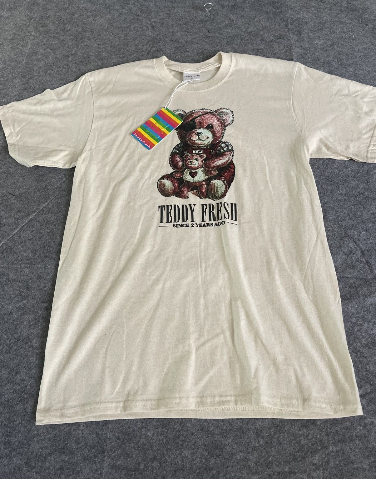 Teddy Fresh Teddy Fresh Beige T shirt Med Size US M / EU 48-50 / 2 - 2 Thumbnail