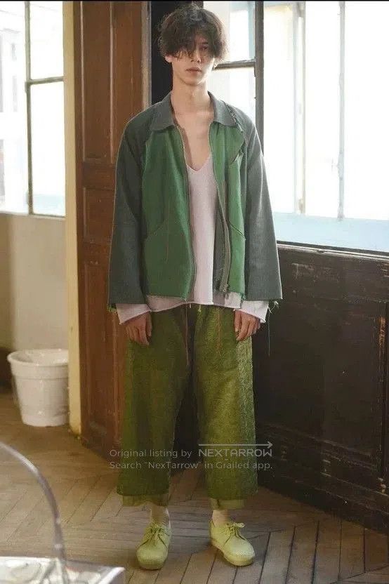 Sulvam Embroidered Green Wide. Size US 26 / EU 42 - 1 Thumbnail