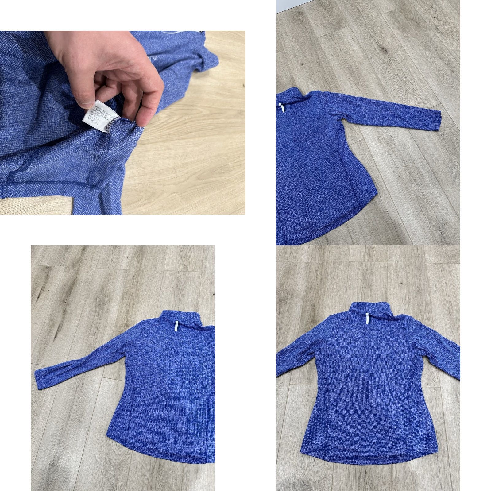 Vintage RHOBACK Performance Womens Blue Herringbone Pullover Athletic Small Size S / US 4 / IT 40 - 8 Thumbnail