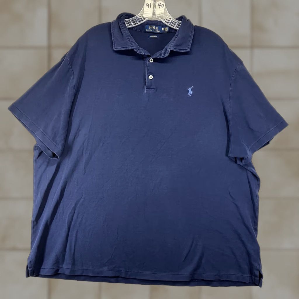Polo Ralph Lauren Polo Ralph Lauren Classic Fit Polo Shirt Mens 2XL Blue Soft Cotton Short Sleeve Collared Size US XXL / EU 58 / 5 - 1 Thumbnail