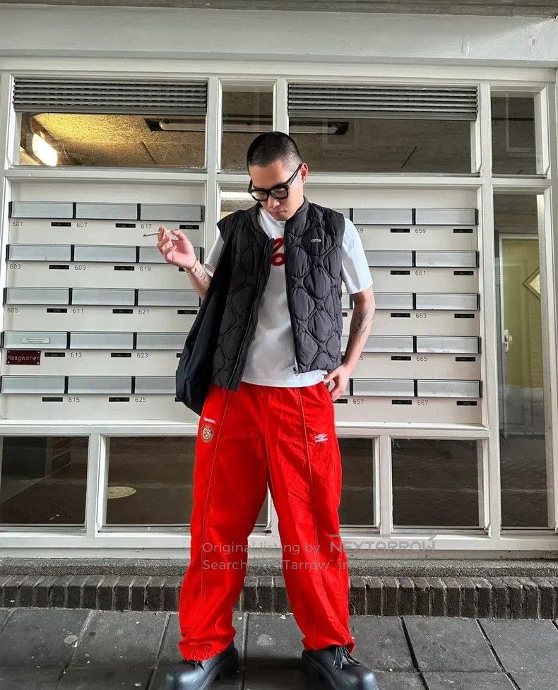 Balenciaga Balenciaga Soccer Collab Red Nylon Series Sport Pants Size US 30 / EU 46 - 7 Thumbnail