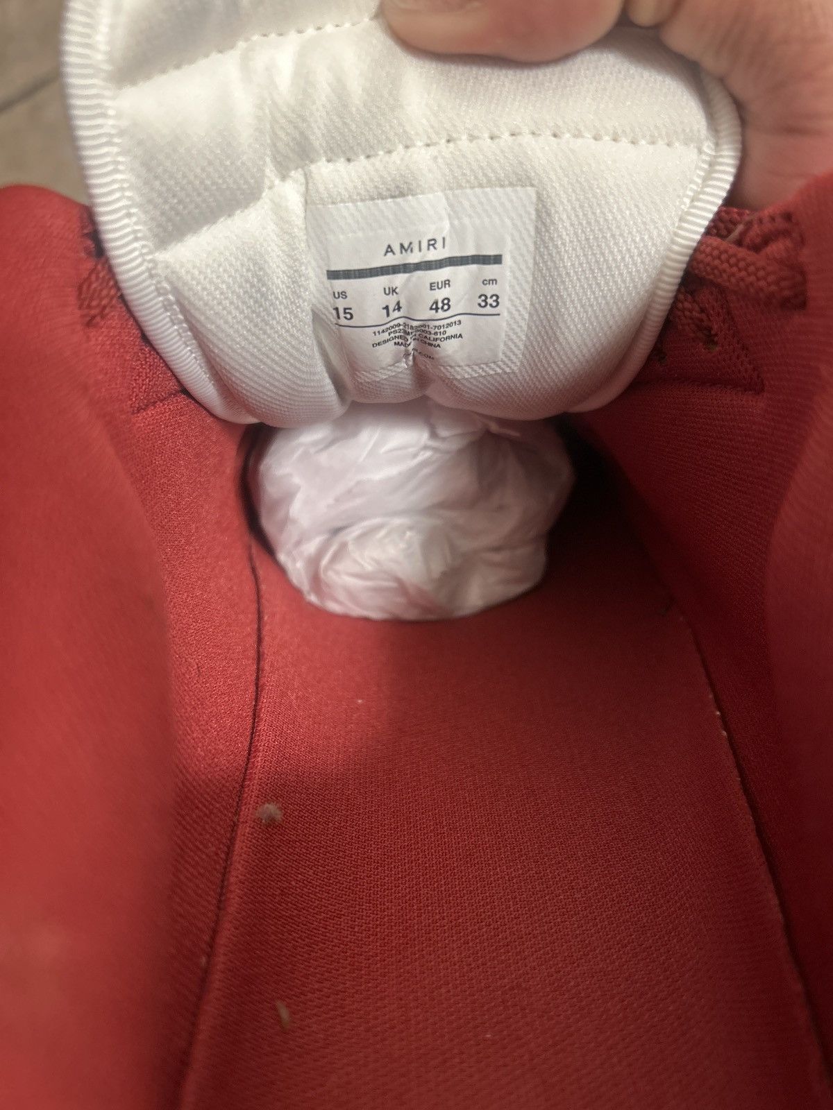 Amiri Amiri Skel Top Red & White Size US 15 / EU 48 - 6 Thumbnail