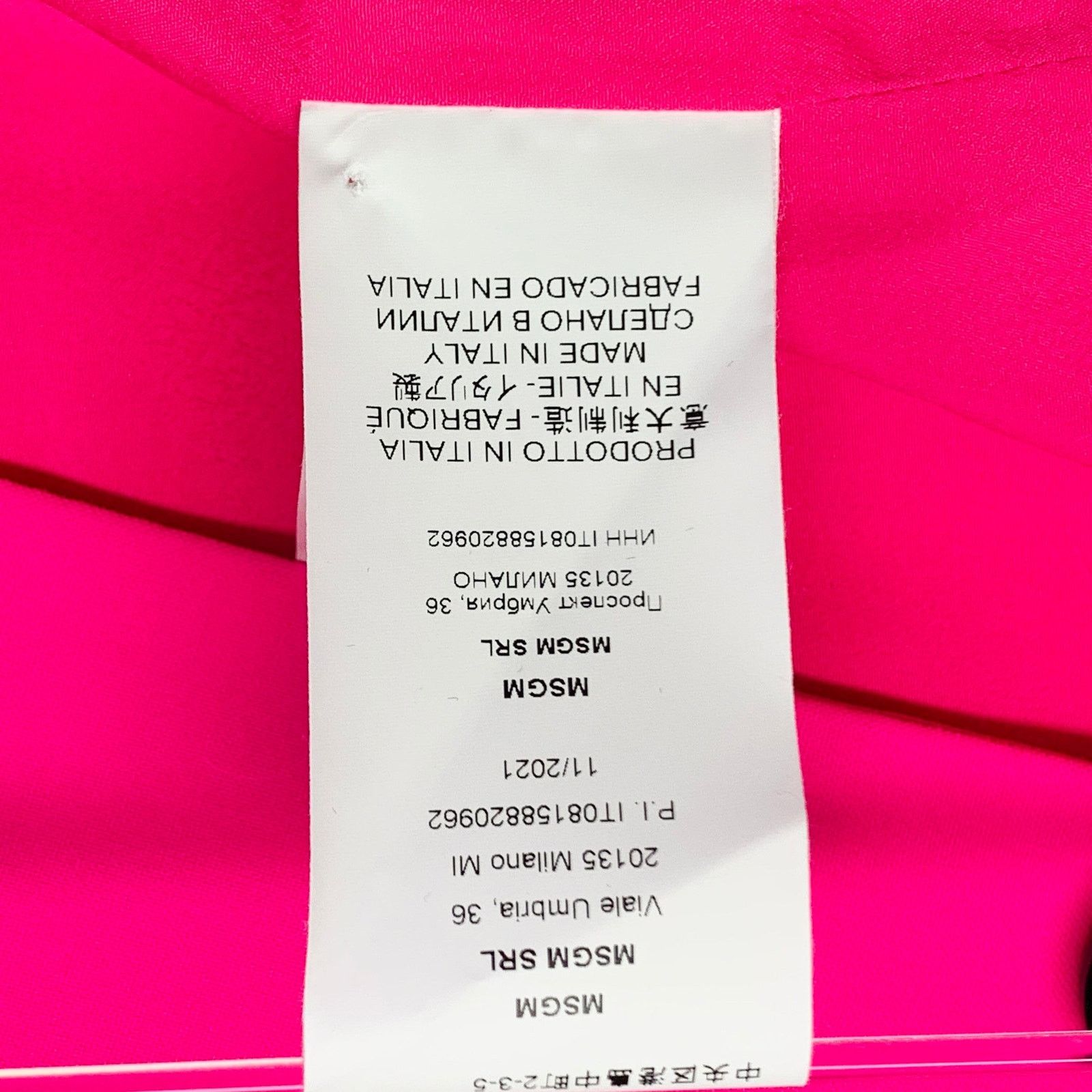 MSGM 2 Pink Wool Blend Peak Lapel Single Button Jacket Blazer Size XS / US 0-2 / IT 36-38 - 11 Thumbnail