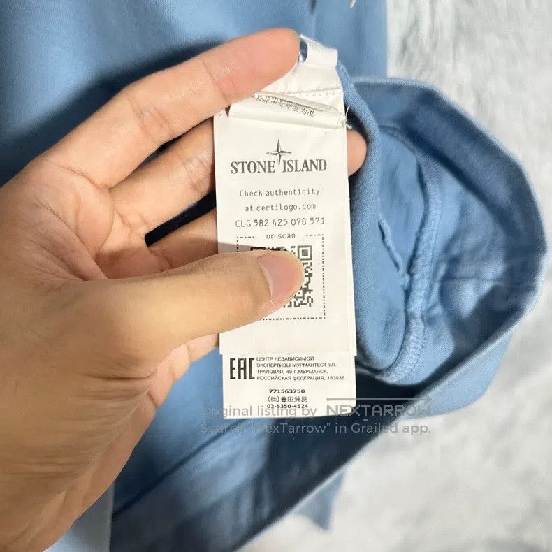 Stone Island Stone Island Round neck sweater basic sweater blue L code Size US L / EU 52-54 / 3 - 7 Thumbnail