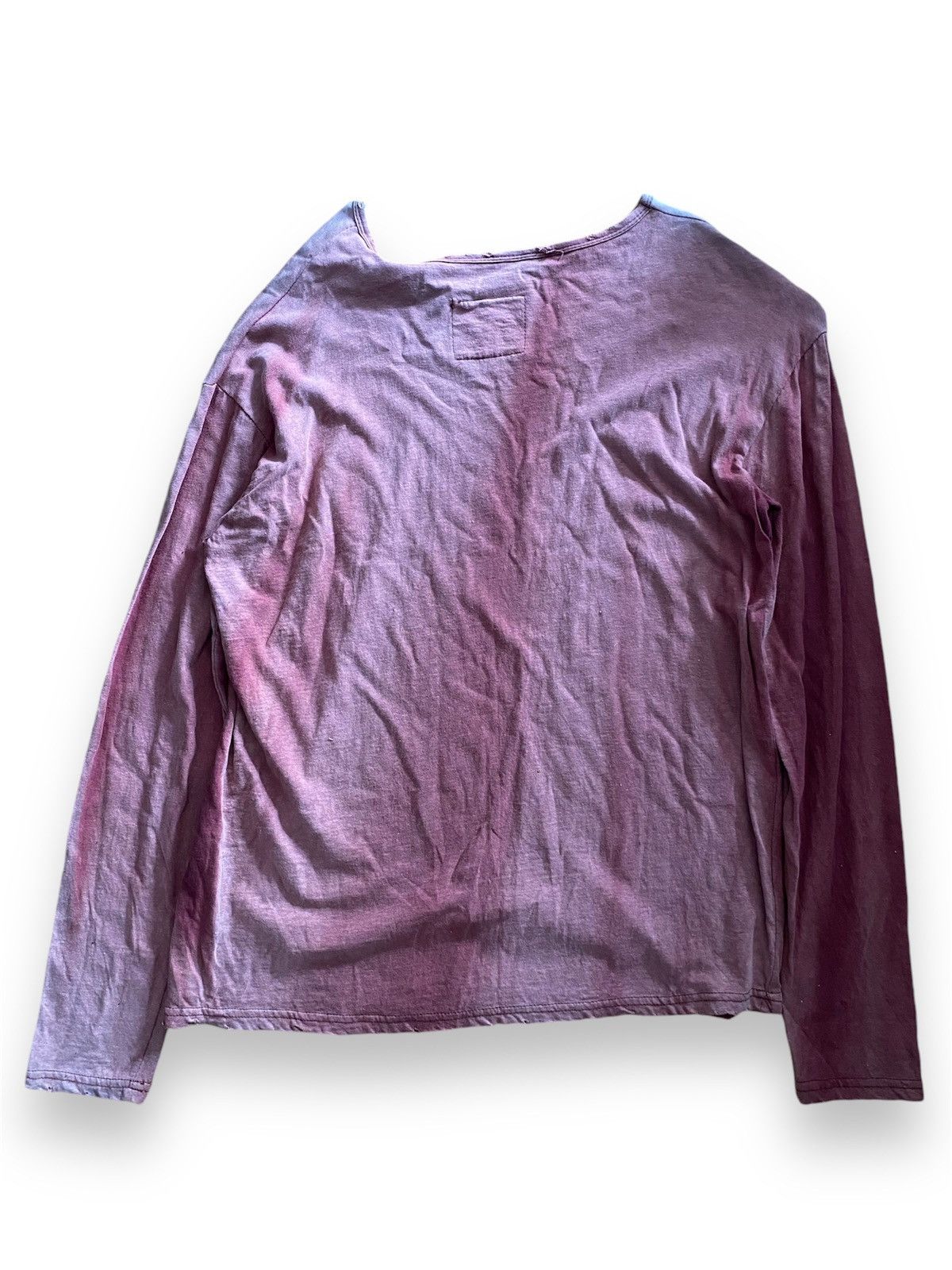 Japanese 15 basis bleached distressed pocket longsleeve