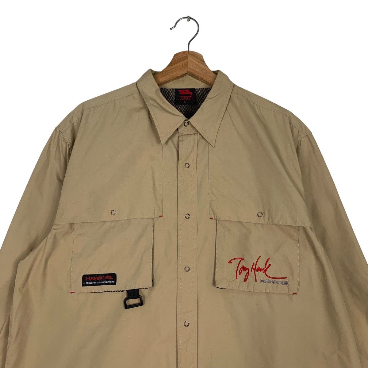 Tony Hawk TONY HOWK Skate Boarding Snap Button Shirt #0243-C11 Size US L / EU 52-54 / 3 - 3 Thumbnail