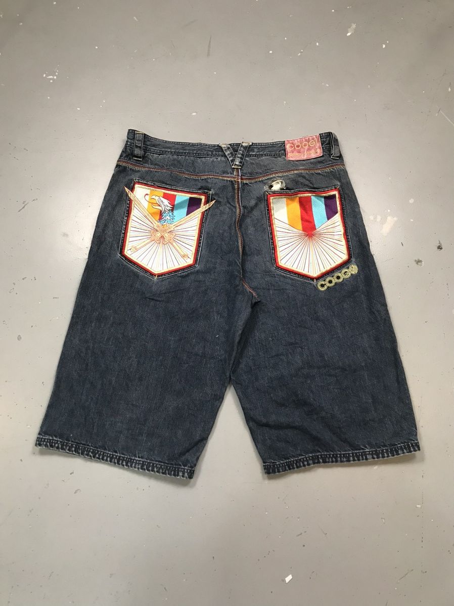 Coogi × Vintage Vintage Coogi cross sword ⚔️ embroidered denim jort Size US 40 / EU 56 - 1 Thumbnail