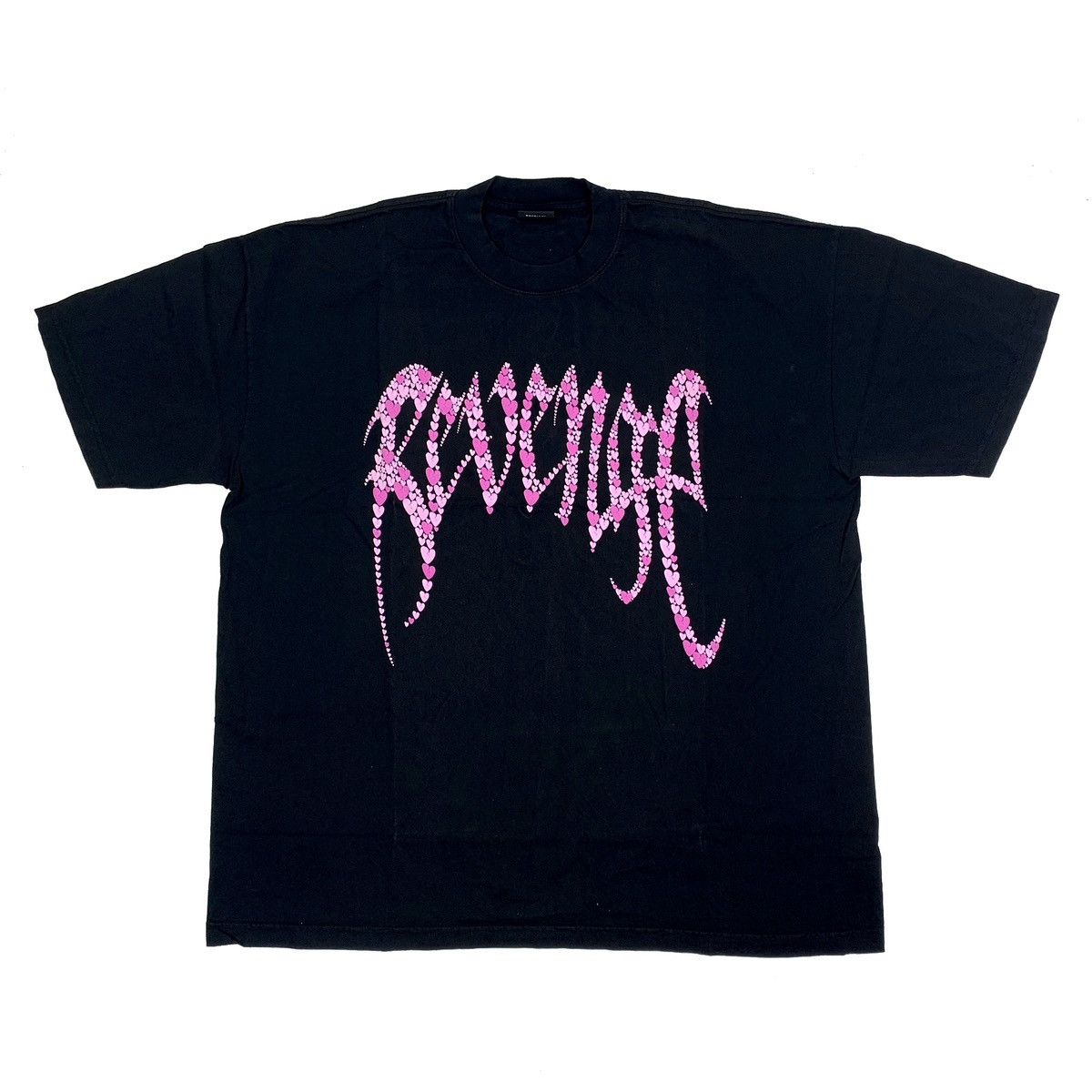 image of Revenge Broken Hearts Tee, Pink in Black, Men's (Size 2XL)