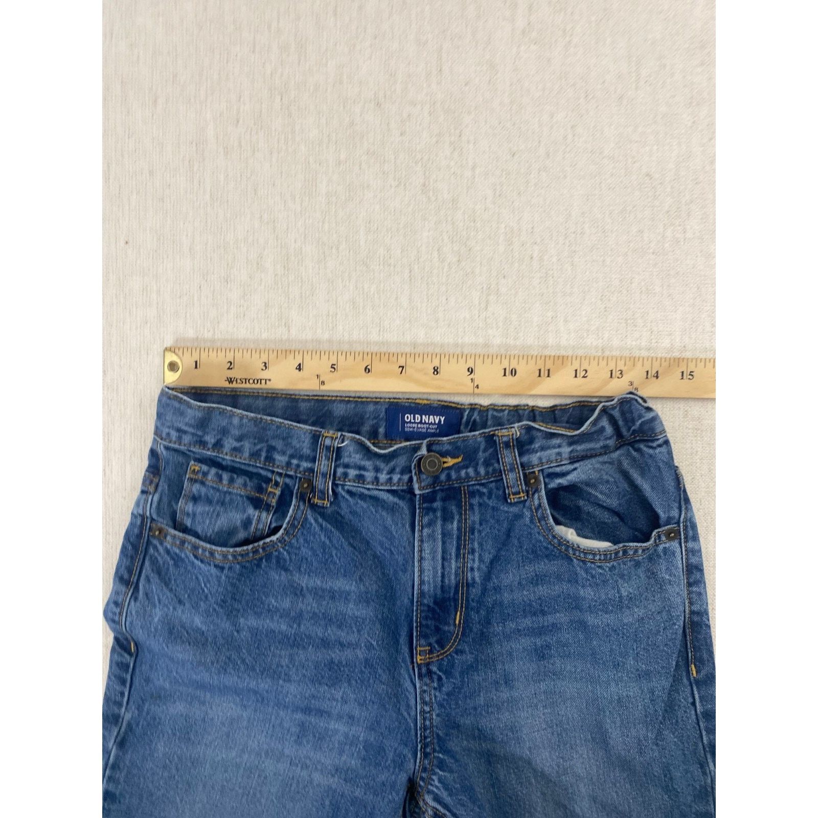 Old Navy Old Navy Jeans Womens 16 Blue Denim Loose Bootcut Size 38" / US 16 / IT 52 - 7 Thumbnail