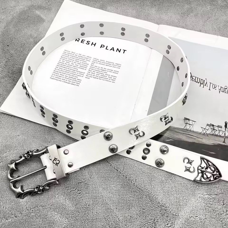Japanese Brand PREMIUM PU LEATHER & ALLOY GOTHIC PUNK BELT Size ONE SIZE - 2 Thumbnail