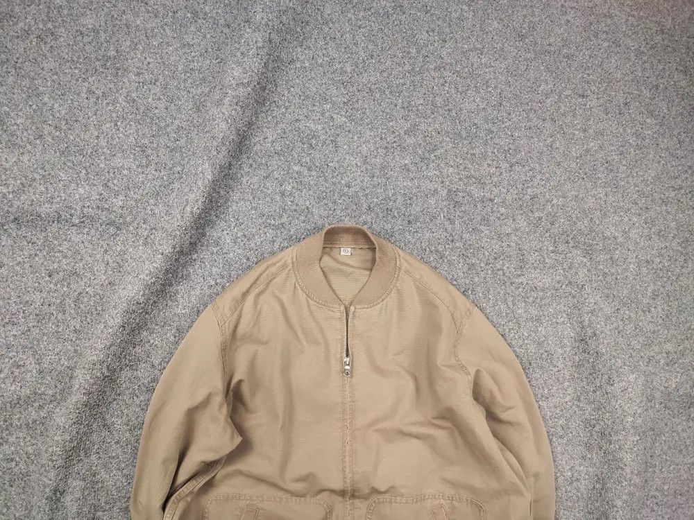 Japanese Brand Vintage Uniqlo Japan Minimalism Canvas Zip Bomber Jacket Size US L / EU 52-54 / 3 - 1 Thumbnail