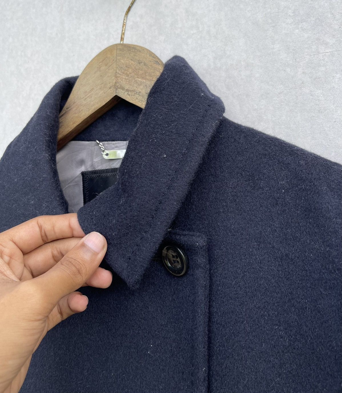 Designer × Japanese Brand × Yohji Yamamoto 🔥VINTAGE INED JAPAN WOMEN'S WOOL ASYMMETRICAL COAT/JACKET Size S / US 4 / IT 40 - 8 Thumbnail