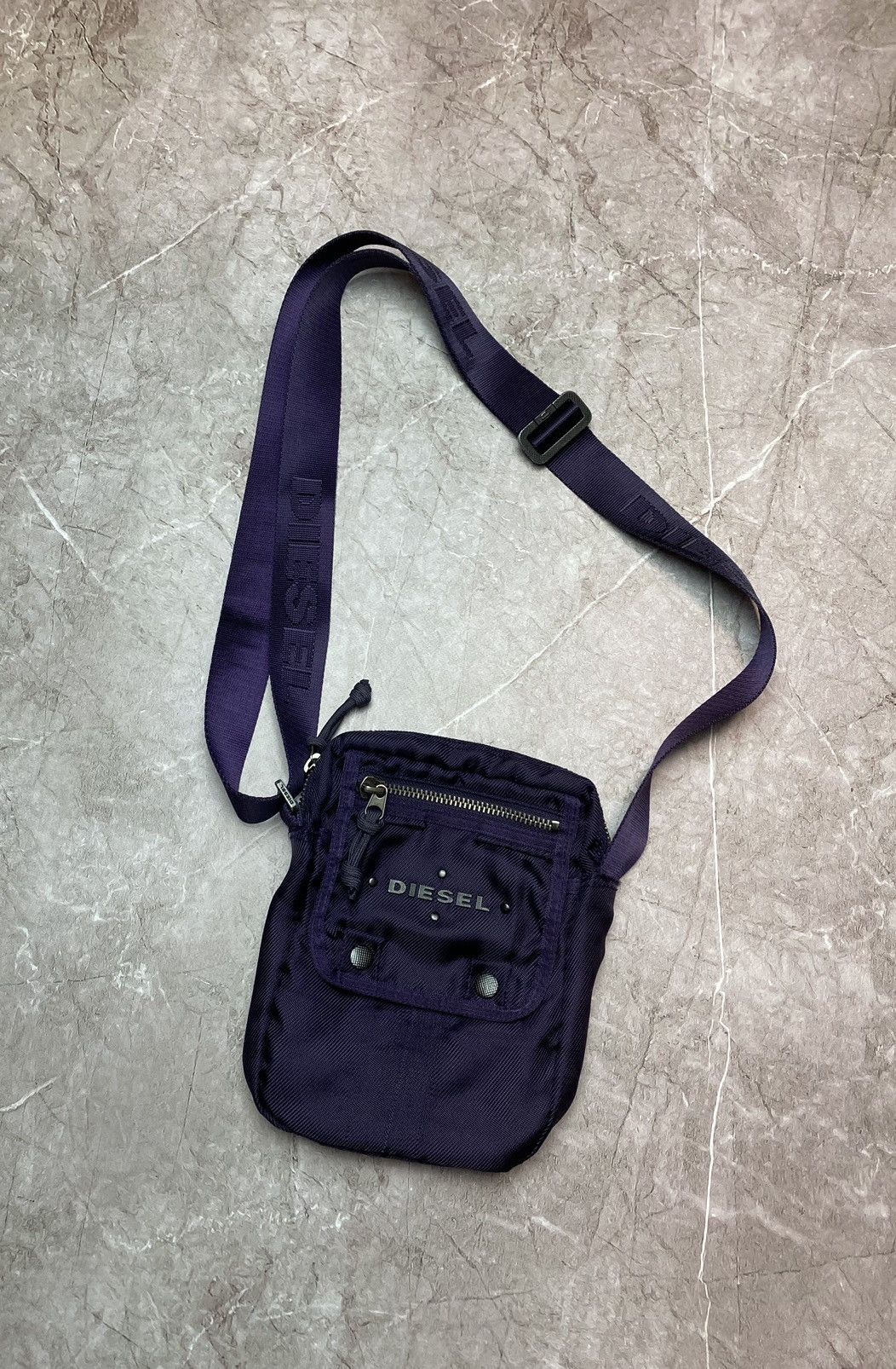Diesel × Vintage Diesel Chocolate Purple Nylon Small Crossbody Cargo Bag Size ONE SIZE - 5 Thumbnail