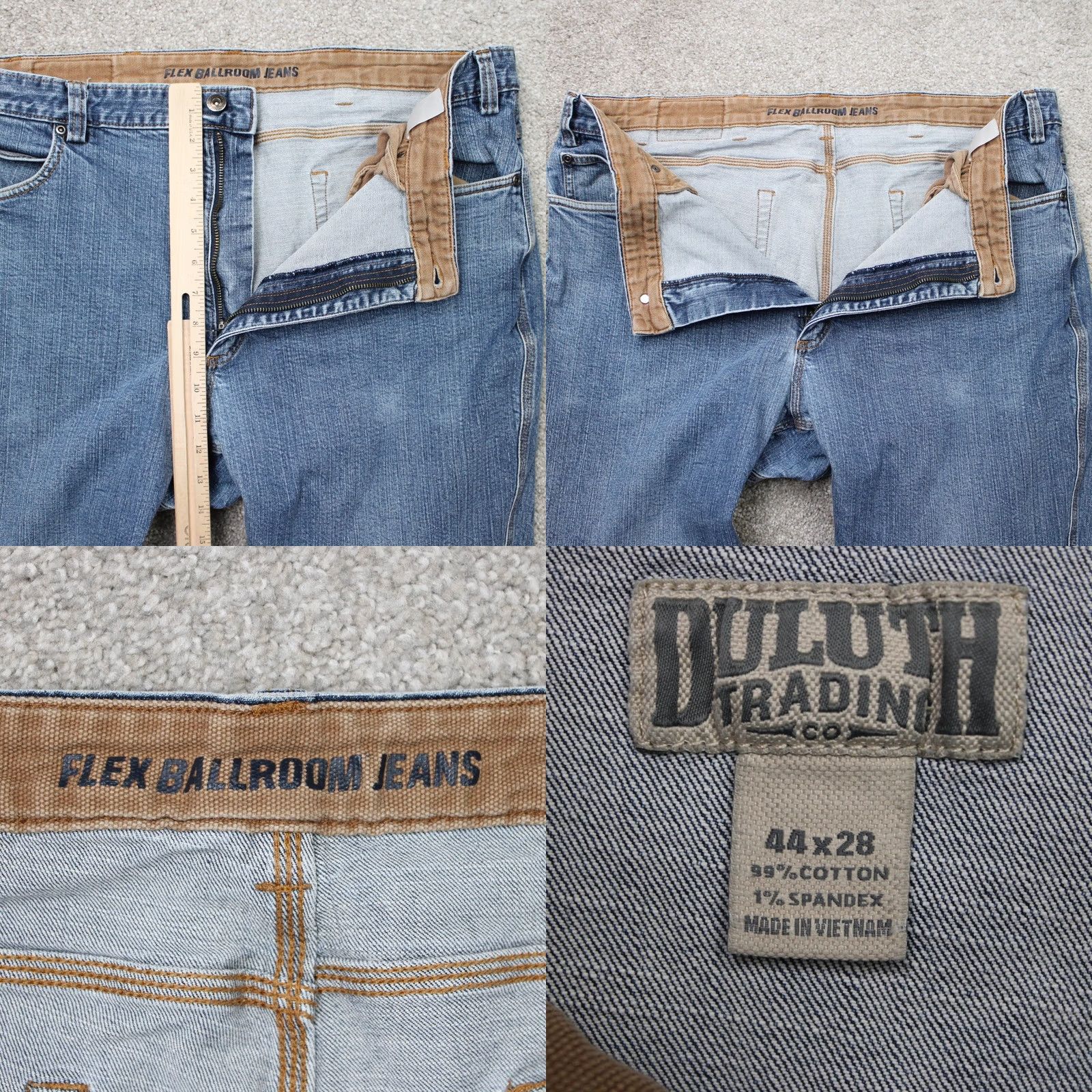 Denime Duluth Mens Jeans 44x28 Blue DuluthFlex Ballroom Relaxed Fit Stretch Denim Shirt? Size US 44 / EU 60 - 8 Thumbnail