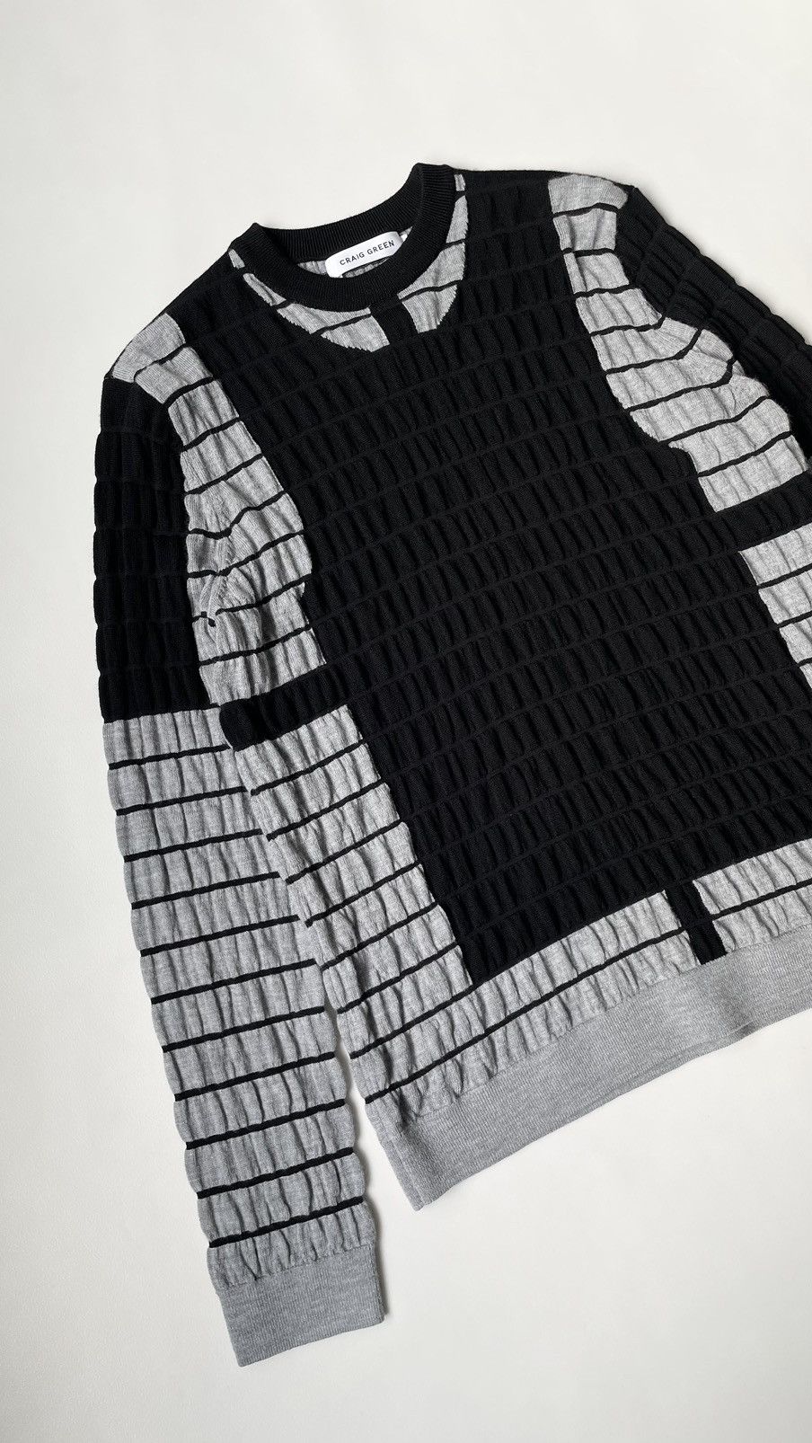 Craig Green Crinkle Wool Body Armour Panelled Sweater Size US S / EU 44-46 / 1 - 5 Thumbnail