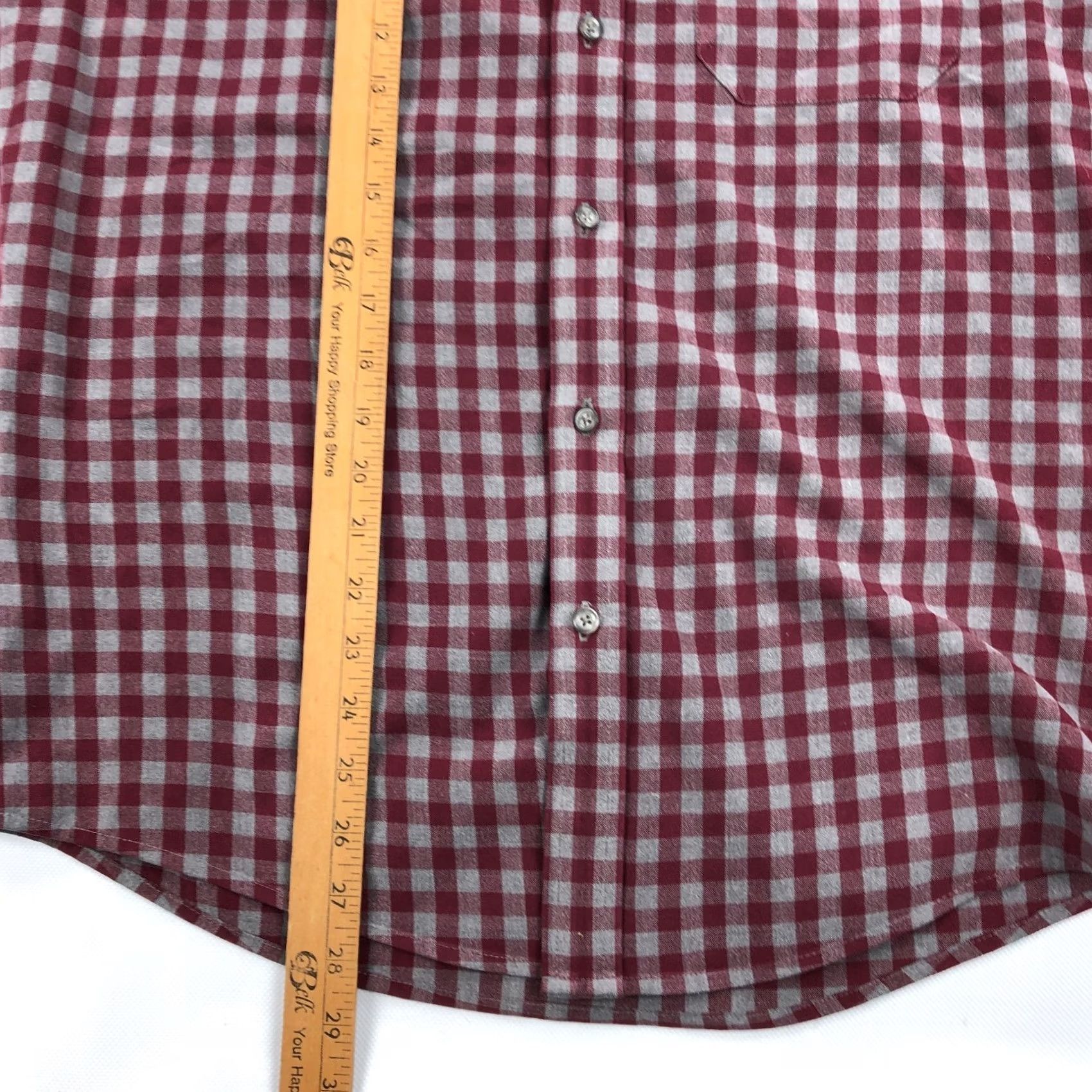Mizzen+Main Mizzen + Main Button Shirt Mens M Trim Performance Flannel City Check Long Sleeve Red Autumn Spring Summer Size US M / EU 48-50 / 2 - 5 Thumbnail