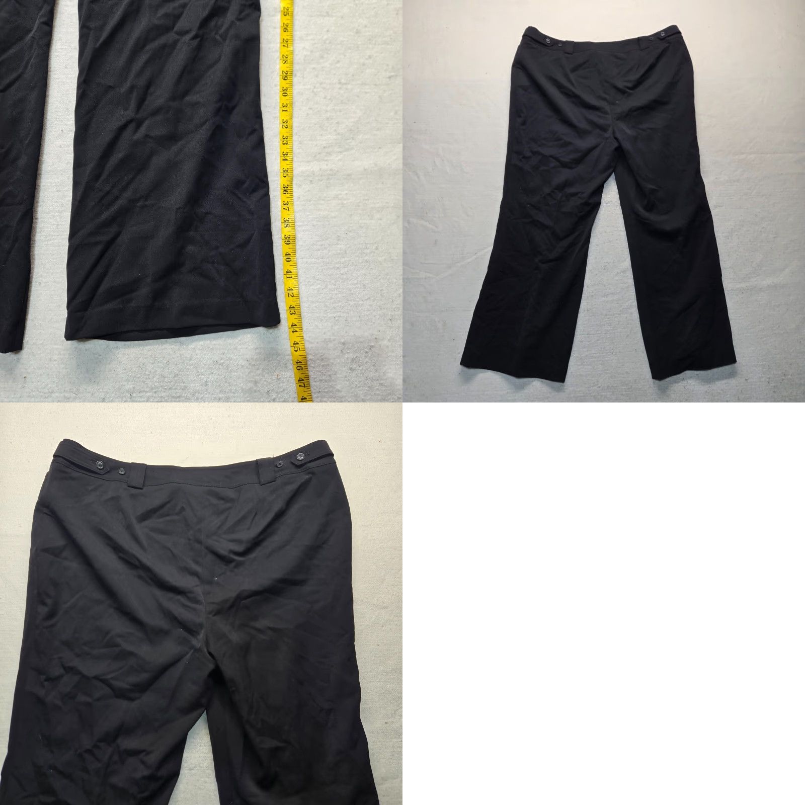 Vintage Lane Bryant Pants Women Plus 6 Black Formal Career Wide-Leg Adjustable Waist Boho 90s (if applicable) Mens Womens Size 28" / US 6 / IT 42 - 8 Thumbnail