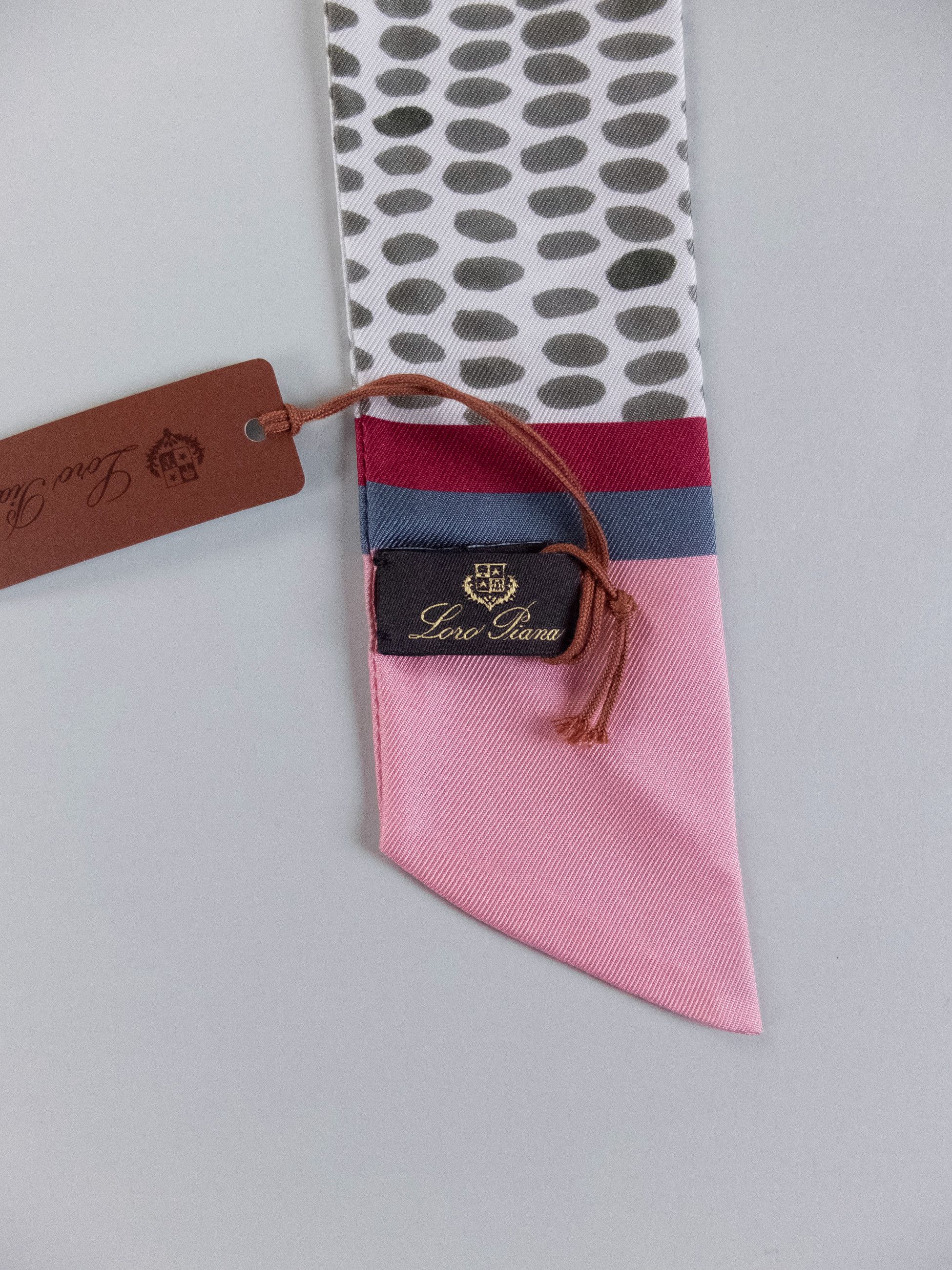 Loro Piana LORO PIANA Gocce D'Autunno pink teardrop silk mitzah scarf Size ONE SIZE - 3 Thumbnail