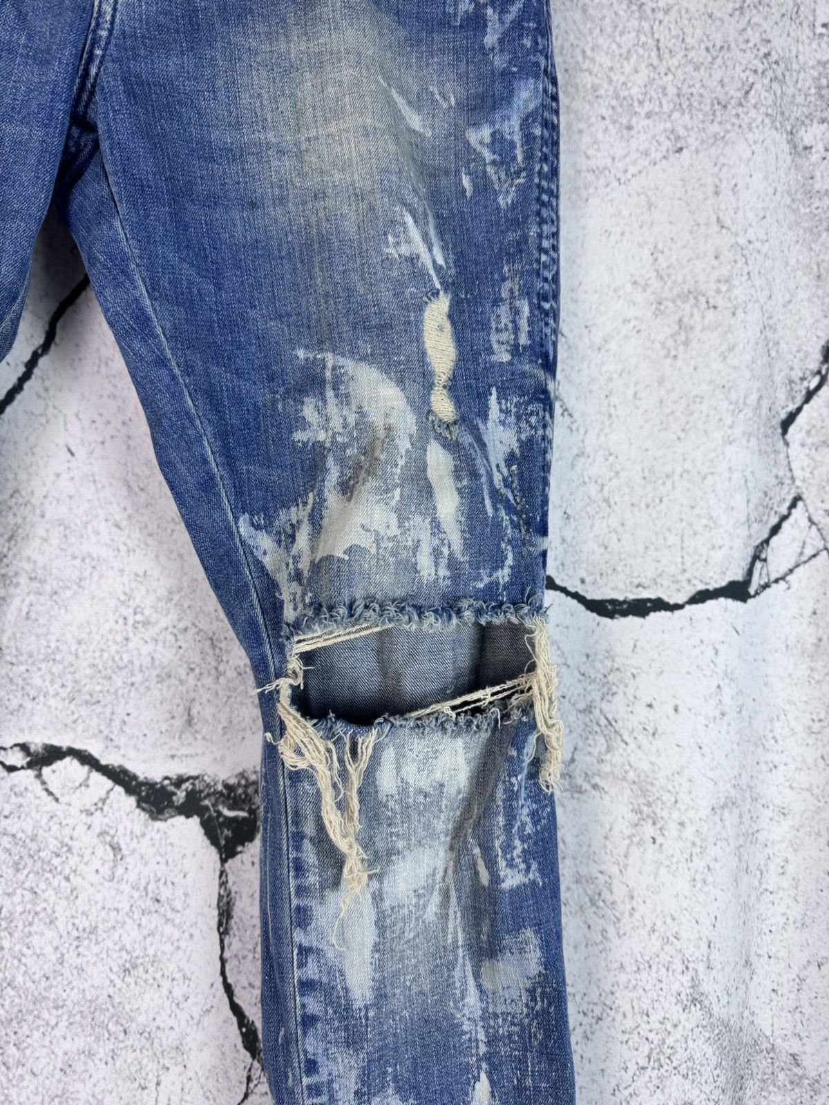 Represent Clo. Represent Knee Destroyer Denim Heavy Bleach Pants Jeans Size US 32 / EU 48 - 6 Thumbnail