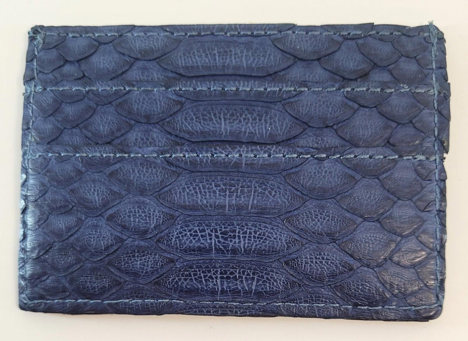 Other Cris Cardi Los Angeles Leather ID Card Holder – Blue & Black Size ONE SIZE - 2 Thumbnail