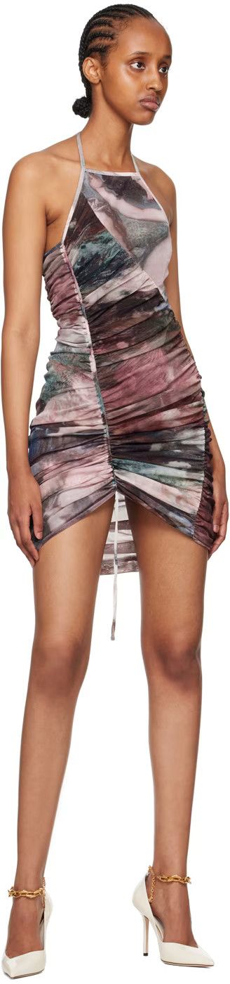 Balmain o1y0525 Mini Dress in Multicolor Size M / US 6-8 / IT 42-44 - 3 Thumbnail