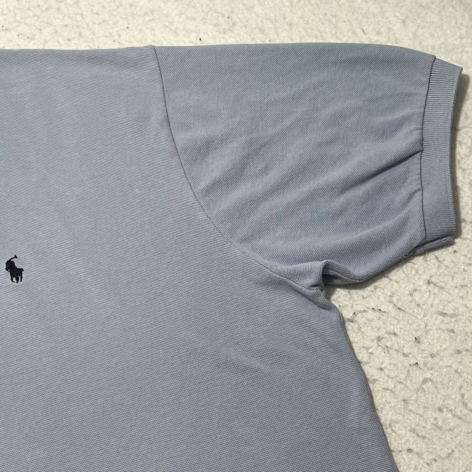 Polo Ralph Lauren Polo Ralph Lauren Light Blue Polo Navy Pony Logo Shirt Size US XL / EU 56 / 4 - 5 Thumbnail