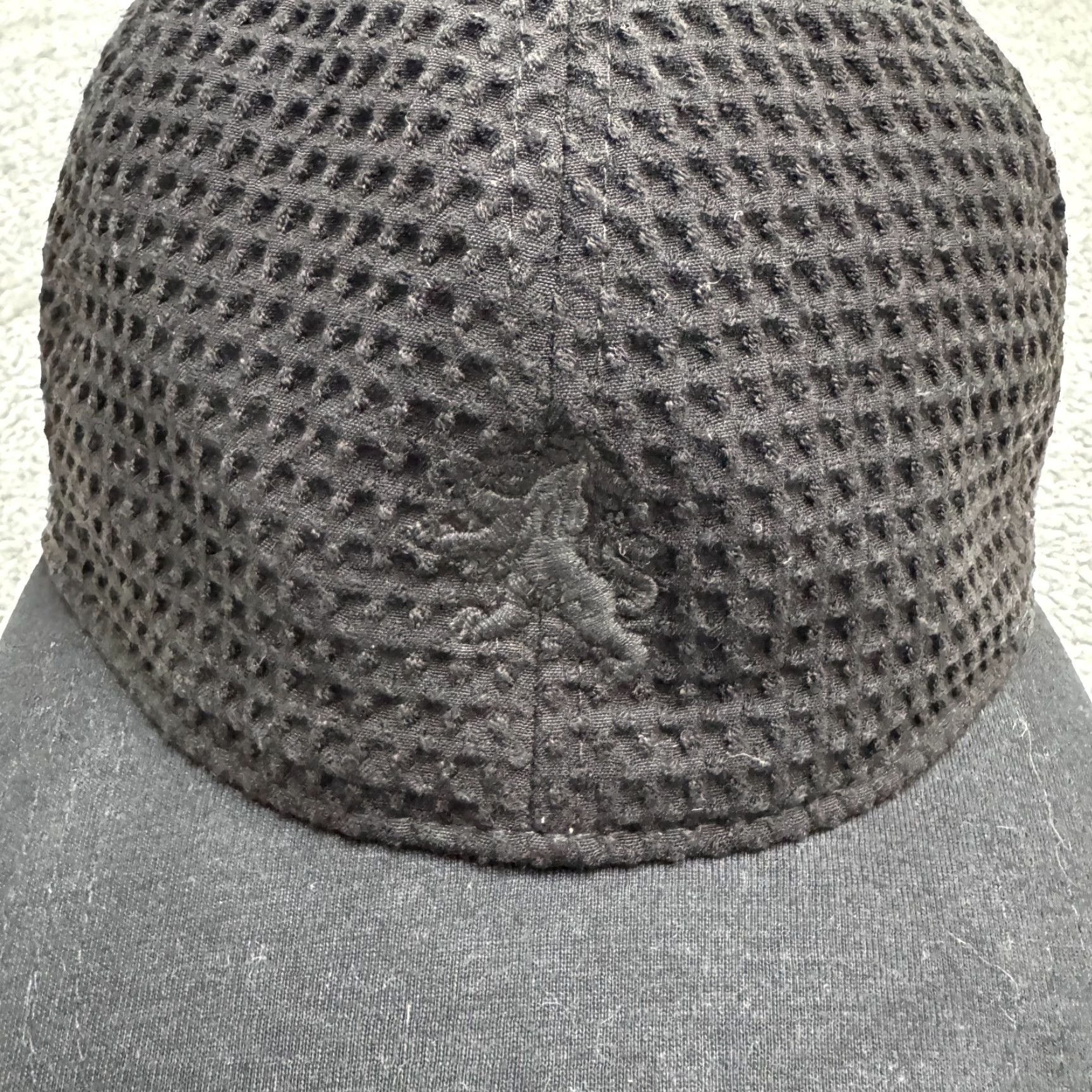 Express Express Hat Cap Mens S/M Black Knit Waffle Textured Embroidered Lion Adjustable Lightweight Casual Cap Size ONE SIZE - 7 Thumbnail