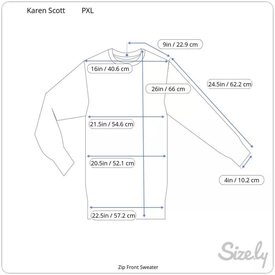 Other Karen Scott Women's Zip PXL Chestnut Cardigan Sweater NWT $4 Size XL / US 12-14 / IT 48-50 - 2 Thumbnail