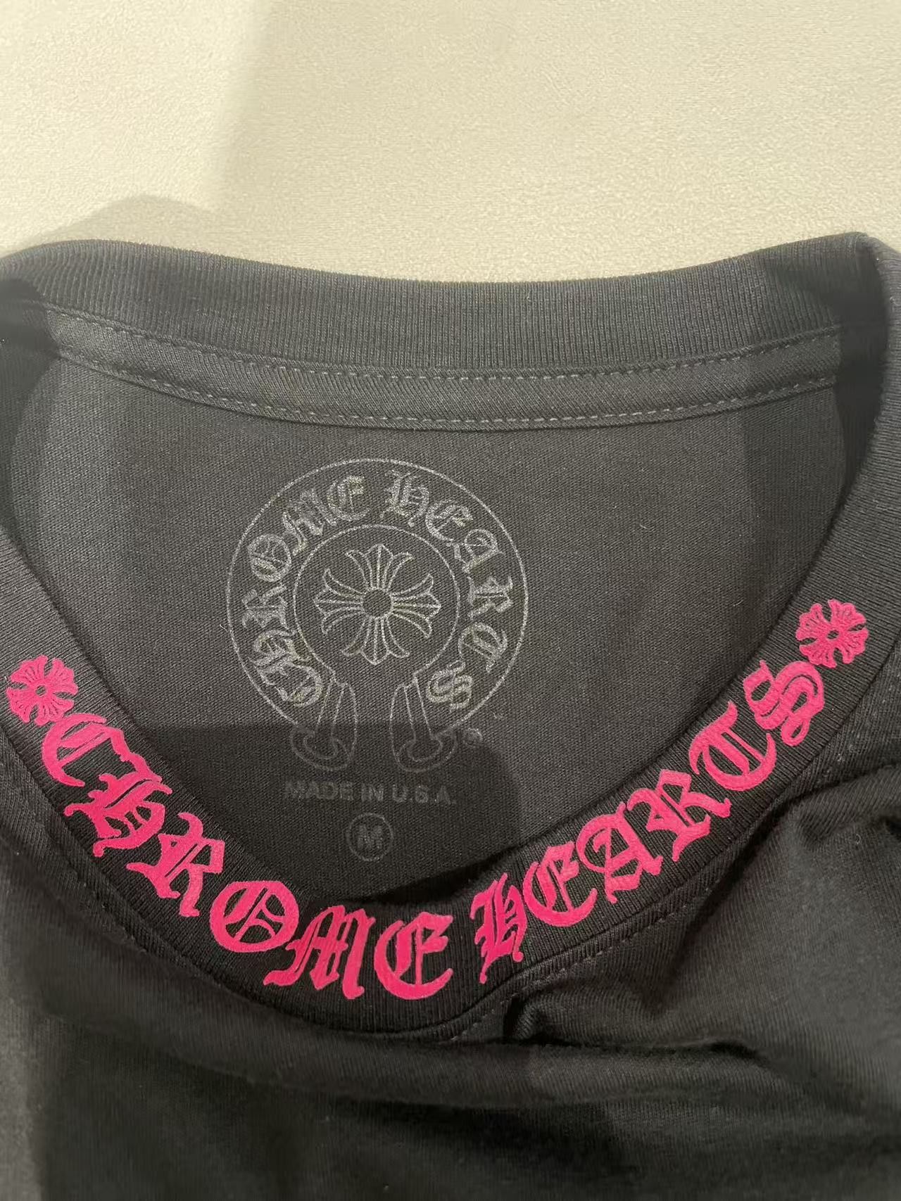 Chrome Hearts Chrome Hearts Pink Neck Logo Long Sleeve T-Shirt Tee Size L / US 10 / IT 46 - 4 Thumbnail