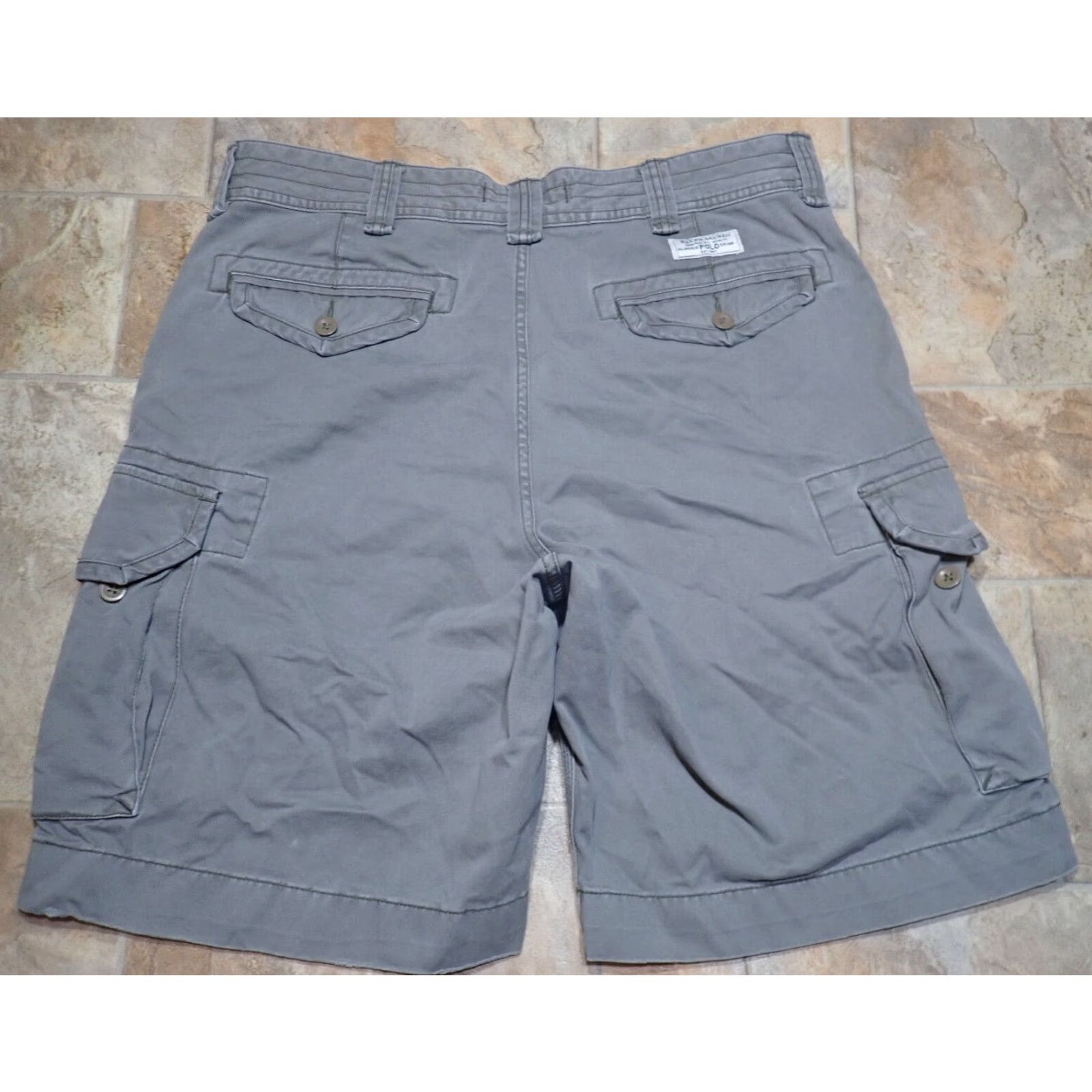Polo Ralph Lauren VINTAGE Polo Ralph Lauren Cargo Shorts Men 35 Gray Canvas Outdoor Military Distressed High-Rise Size US S / EU 44-46 / 1 - 3 Thumbnail