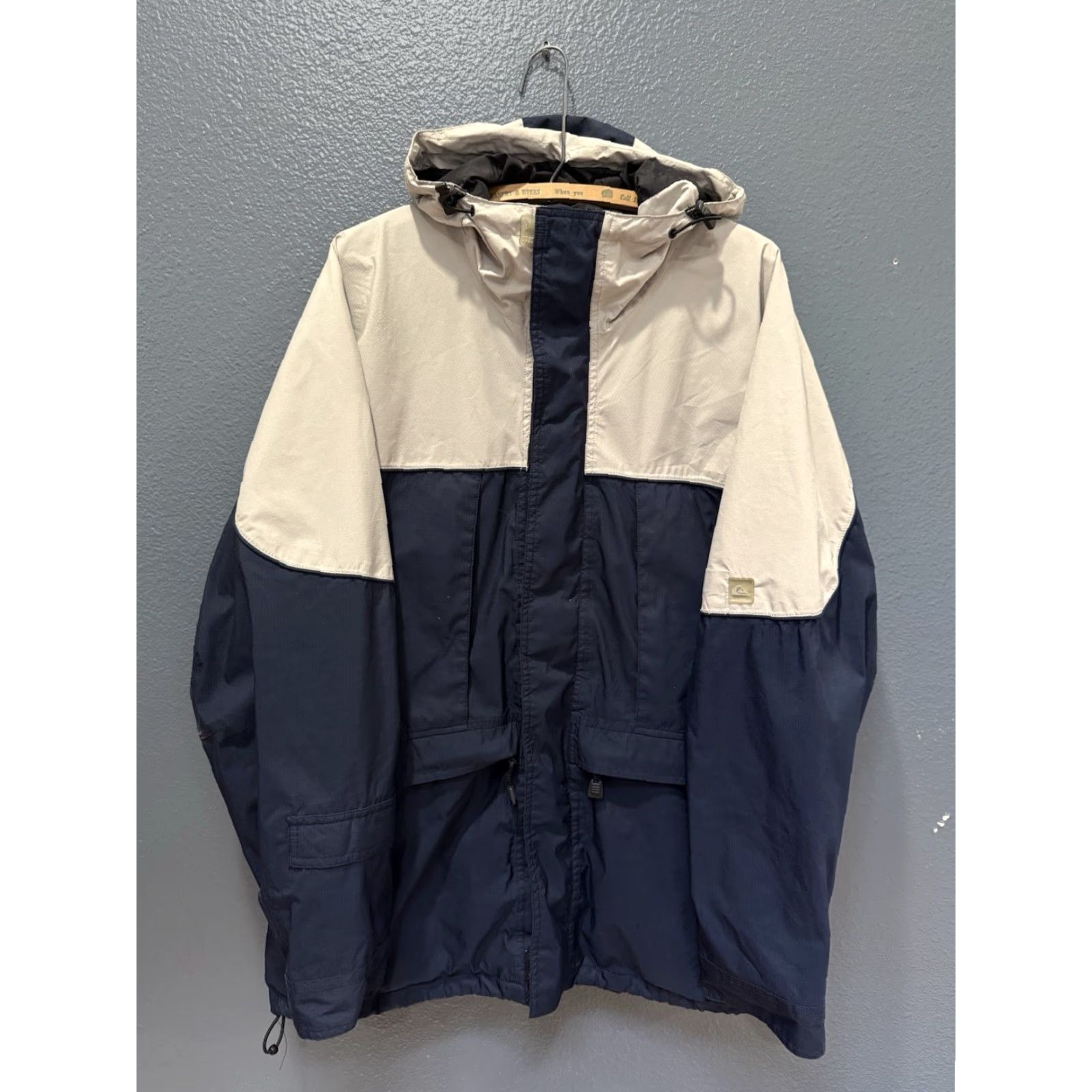 Quiksilver VINTAGE Quiksilver Jacket Men’s Medium Navy Silver Parka Winter Skiing Parka Mens Size US M / EU 48-50 / 2 - 3 Thumbnail